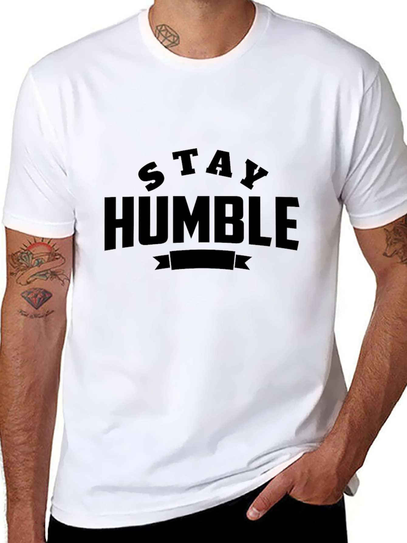 Stay Humble Black Graphic Tee