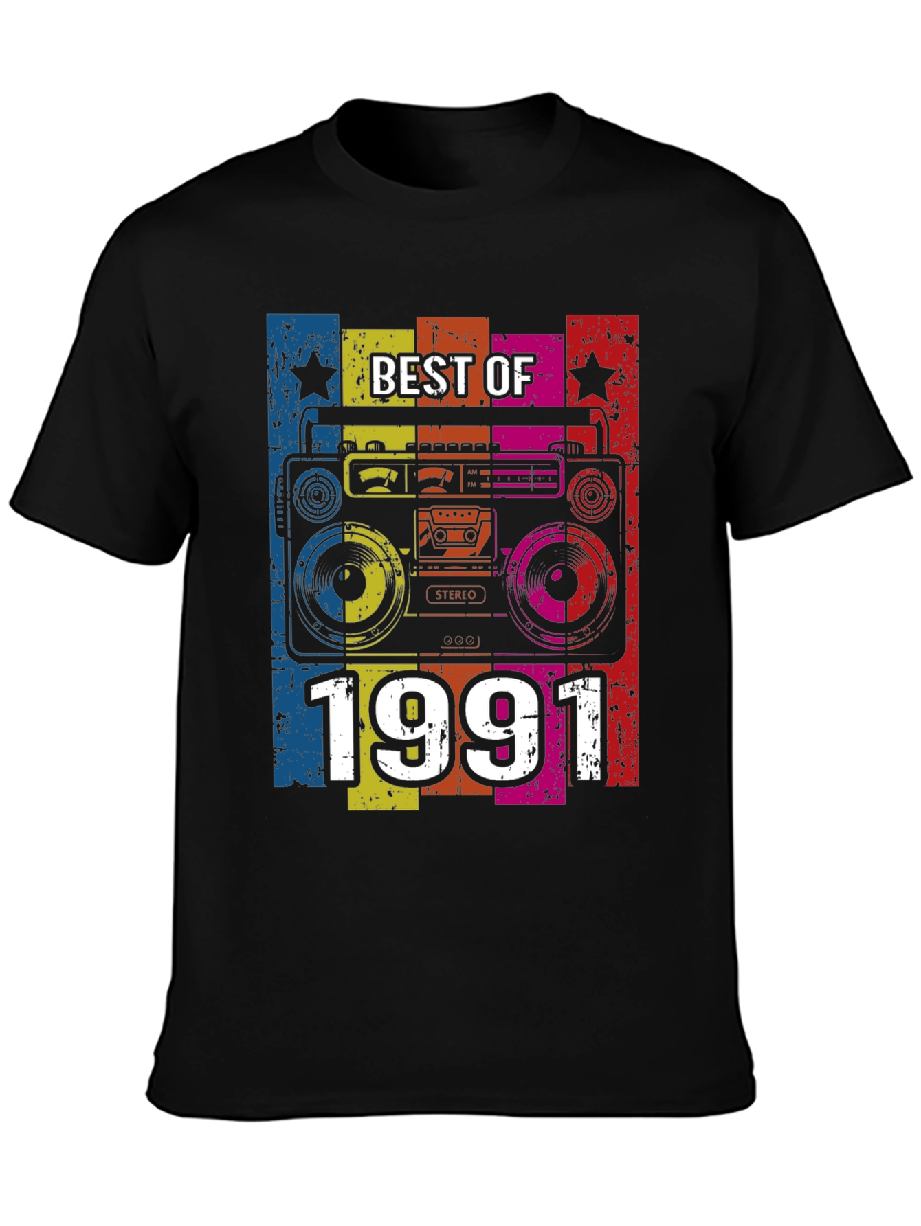 Best of 1991 Retro Boombox Graphic T-Shirt