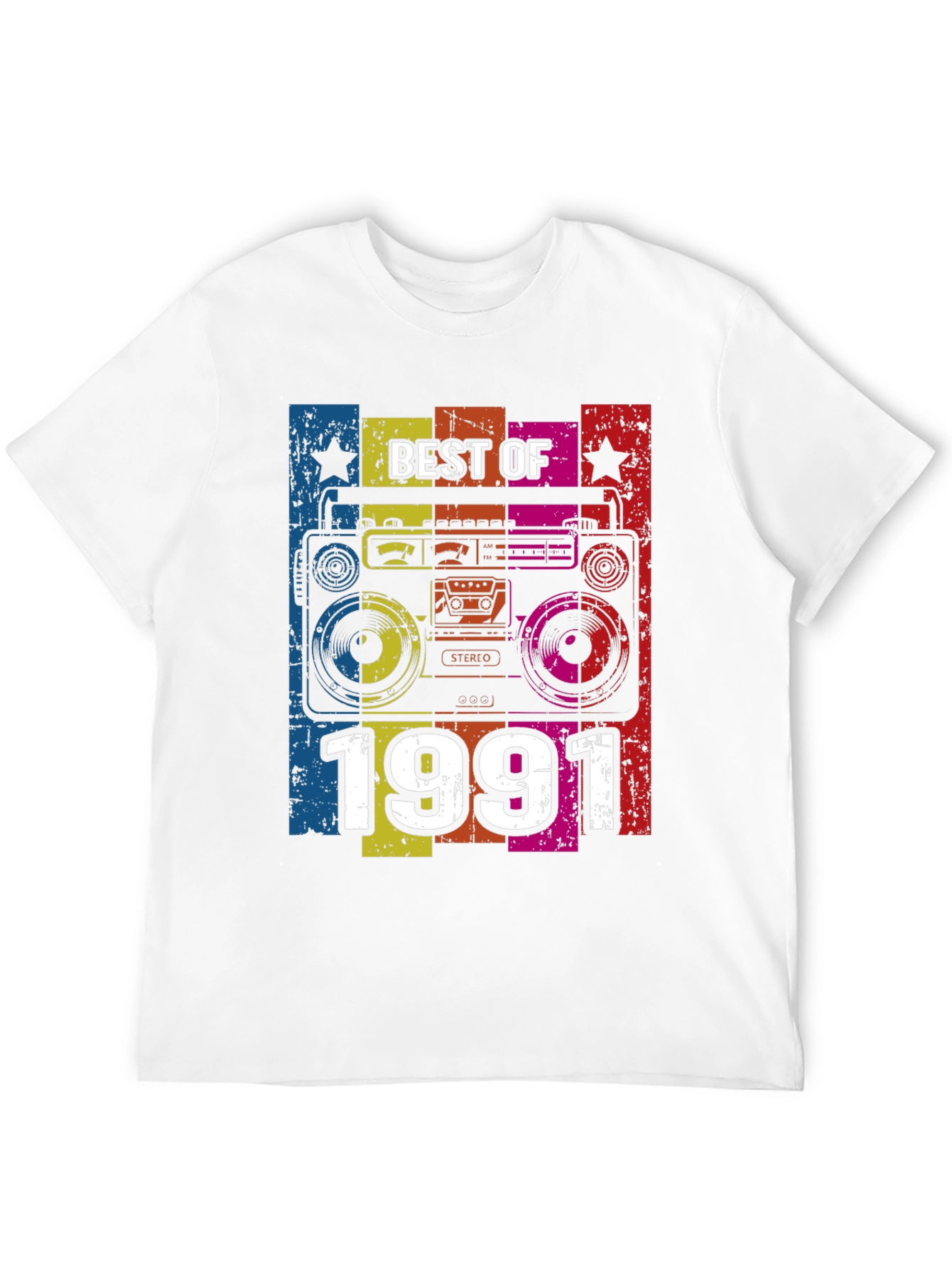 Best of 1991 Retro Boombox Graphic T-Shirt