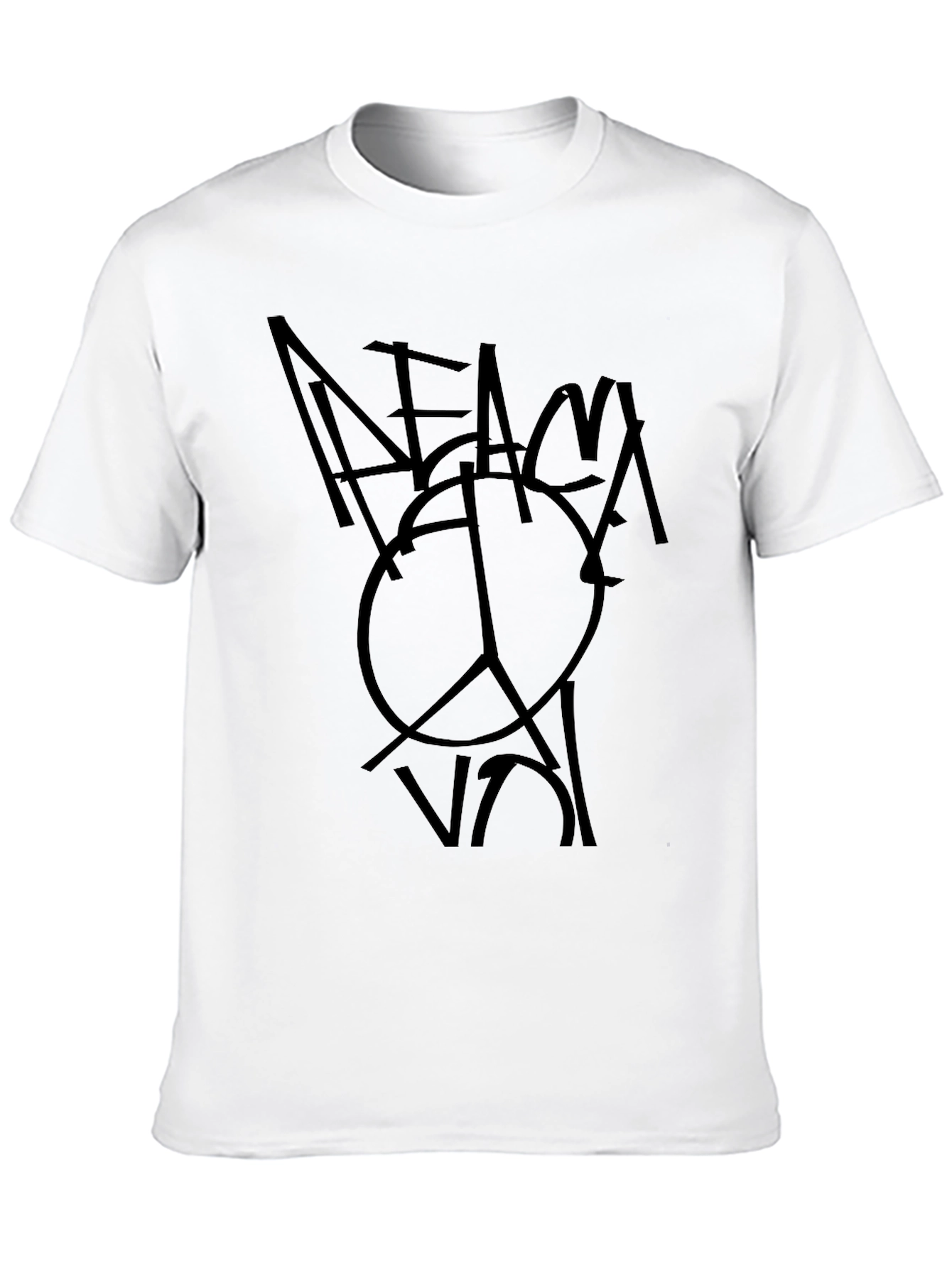 Peace Out Black Graphic T-Shirt