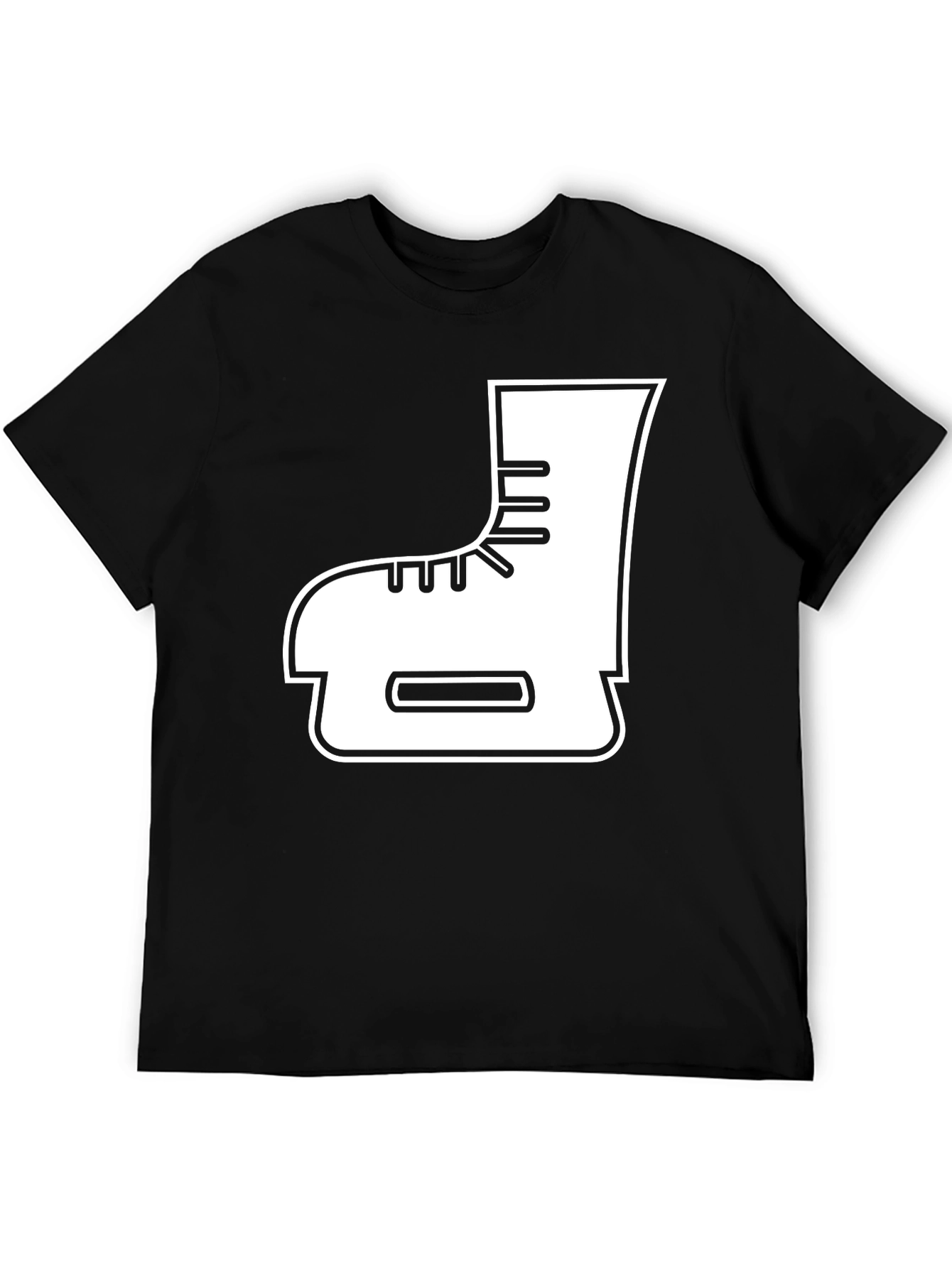 Ice Skate Graphic Tee - Stylish Black Shirt