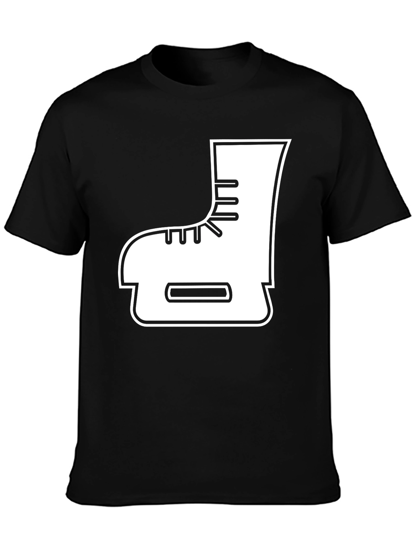 Ice Skate Graphic Tee - Stylish Black Shirt