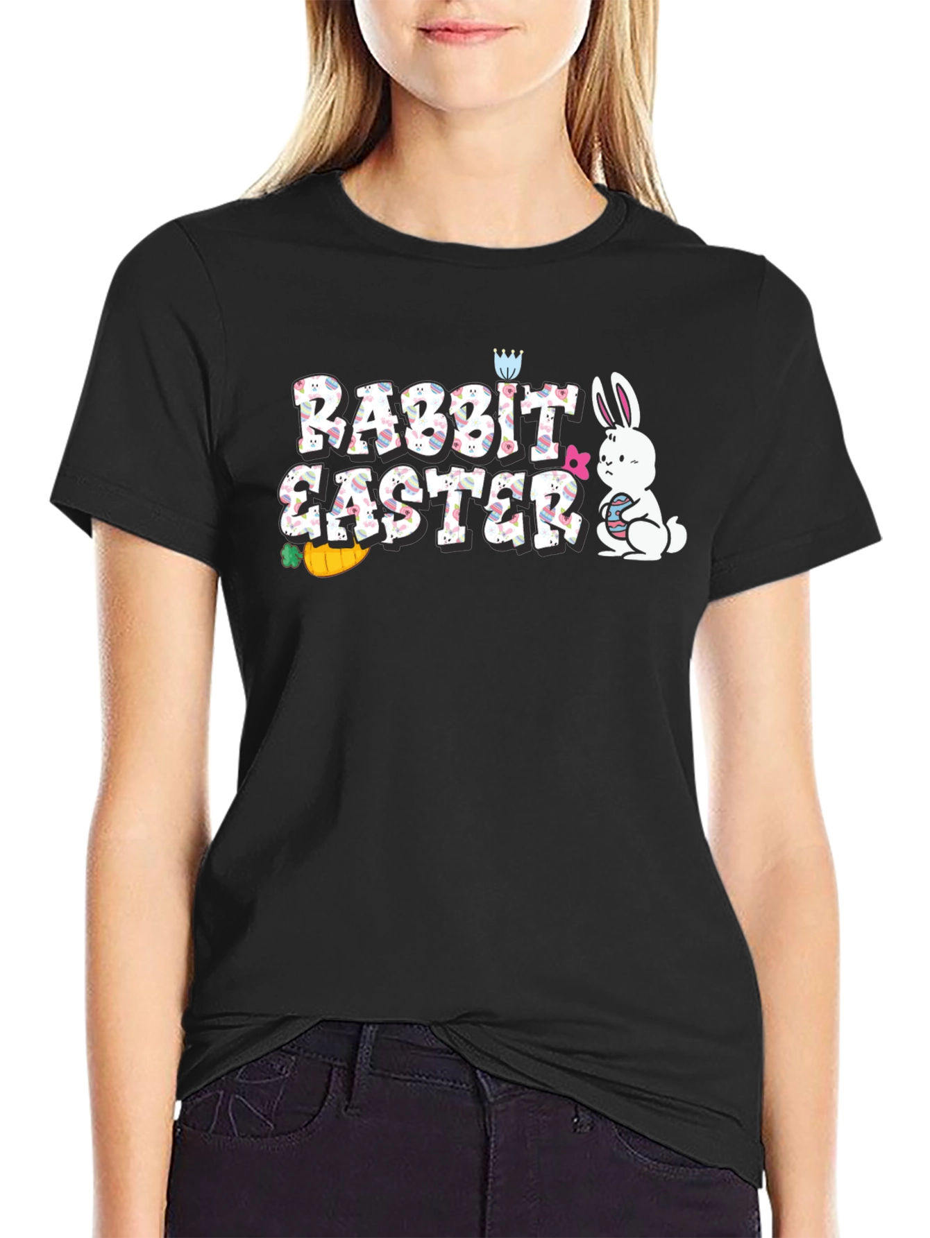 Rabbit Easter Graphic T-Shirt