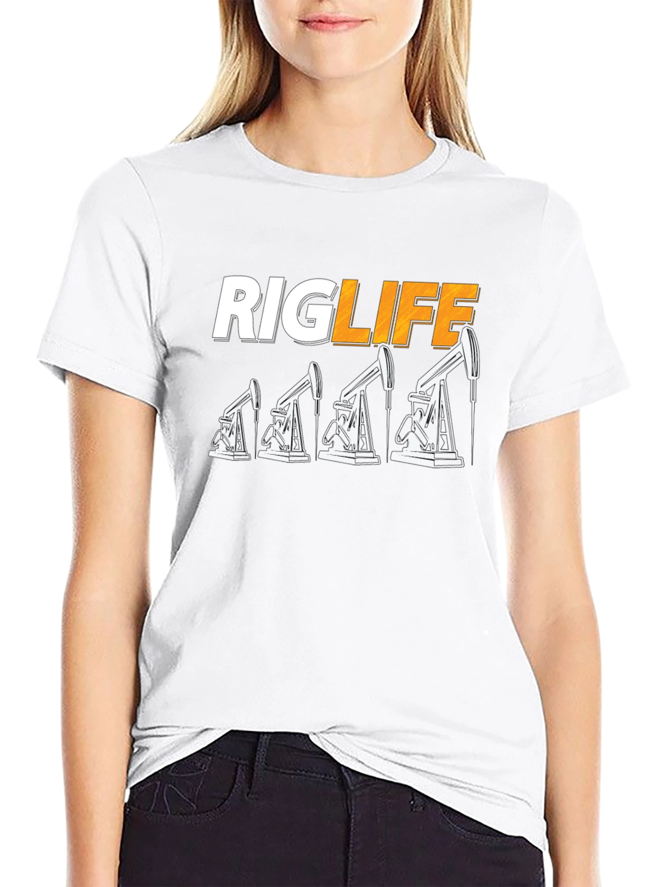 Rig Life Oil Field Worker T-Shirt - Black