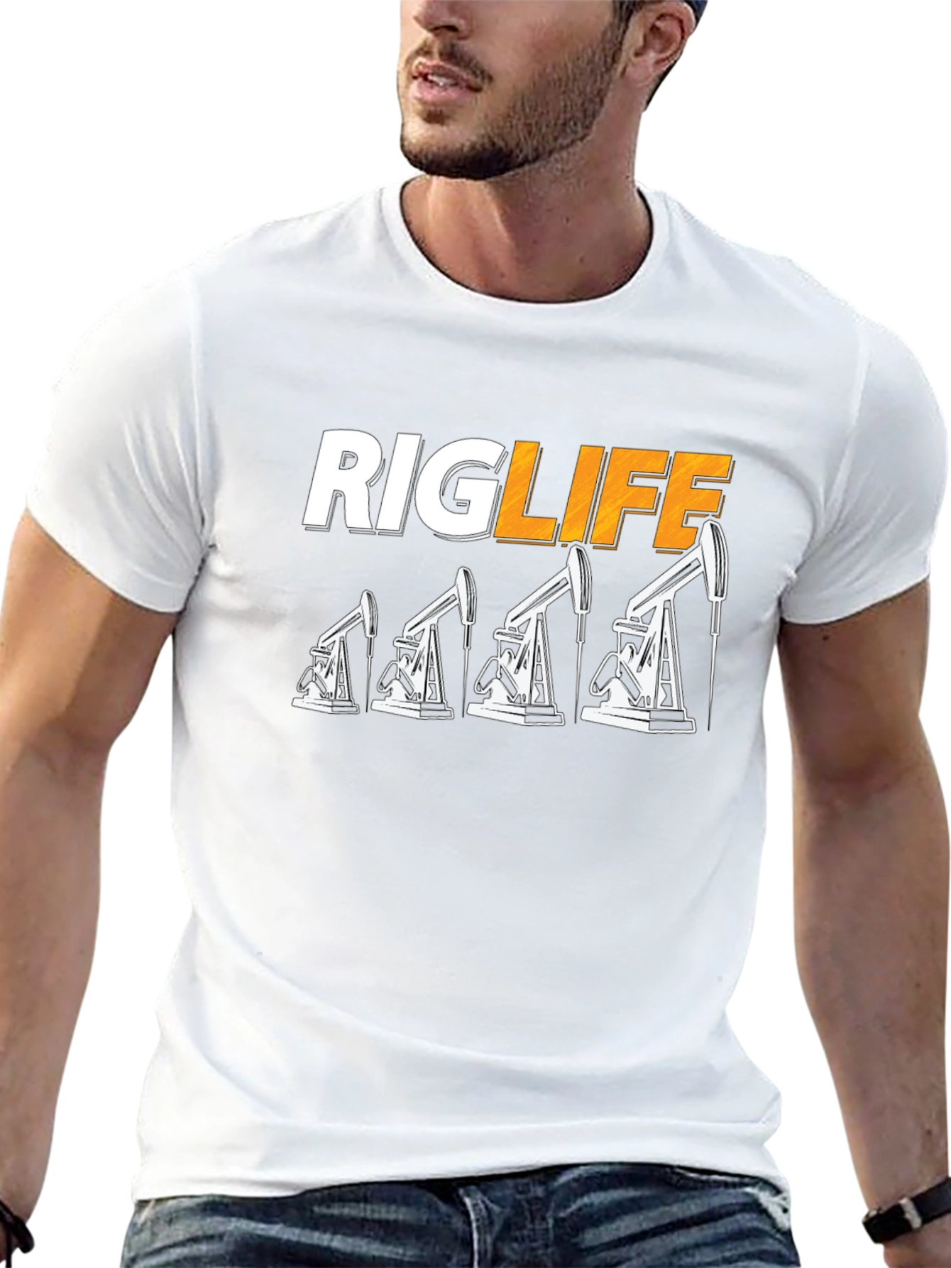 Rig Life Oil Field Worker T-Shirt - Black