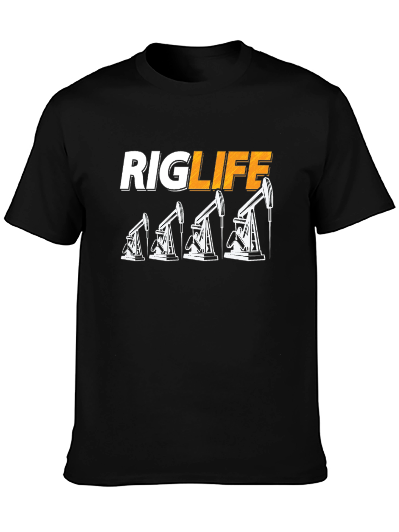 Rig Life Oil Field Worker T-Shirt - Black