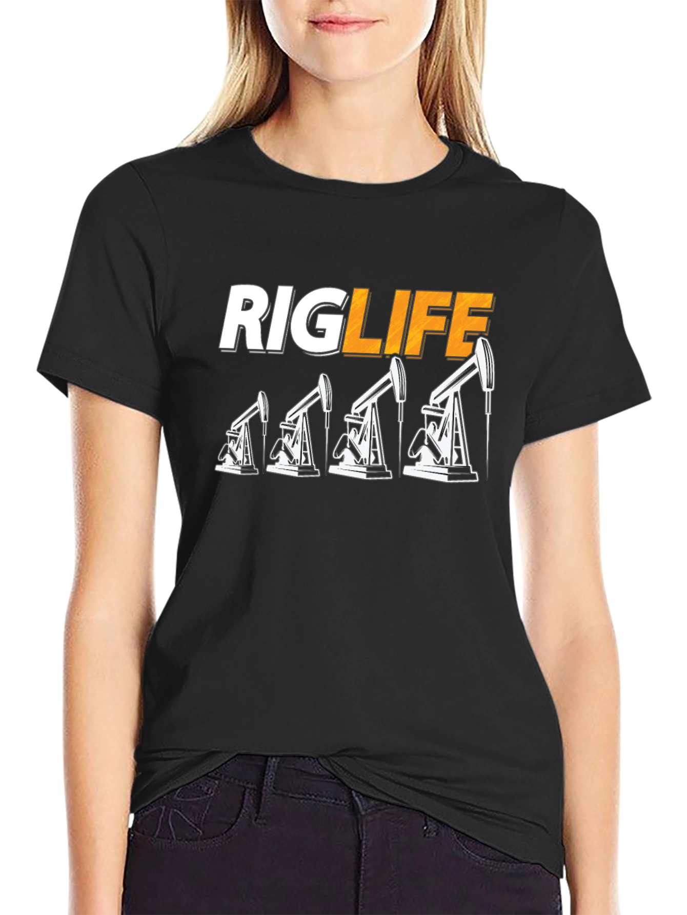 Rig Life Oil Field Worker T-Shirt - Black