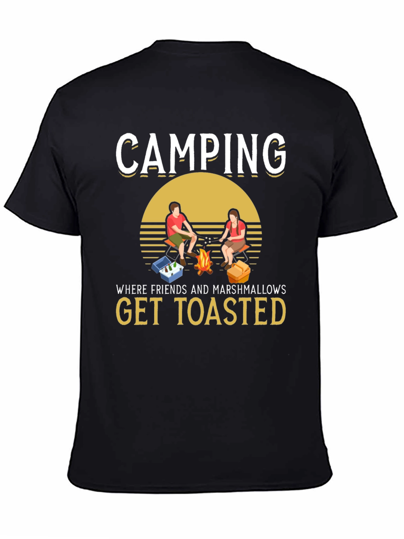 Camping Friends & Marshmallows Toasted Graphic Tee