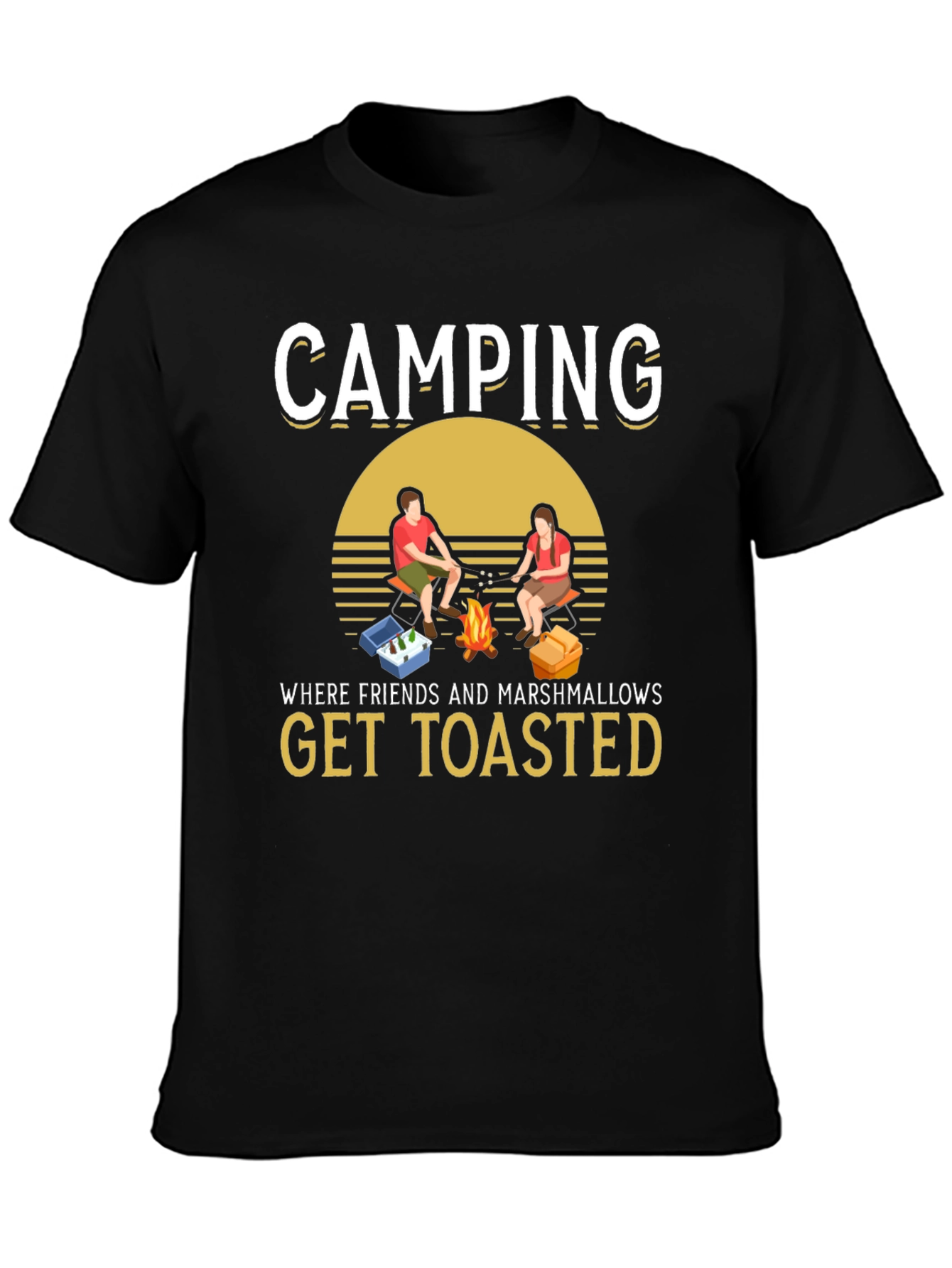 Camping Friends & Marshmallows Toasted Graphic Tee