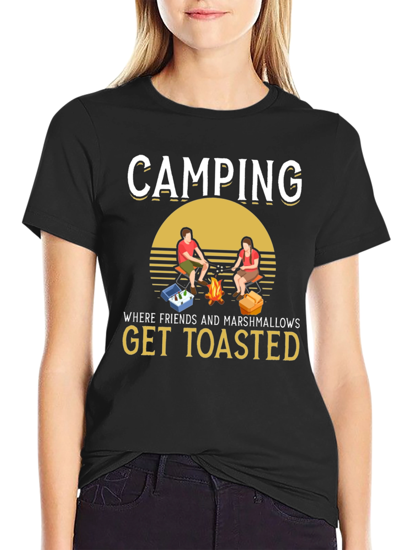 Camping Friends & Marshmallows Toasted Graphic Tee