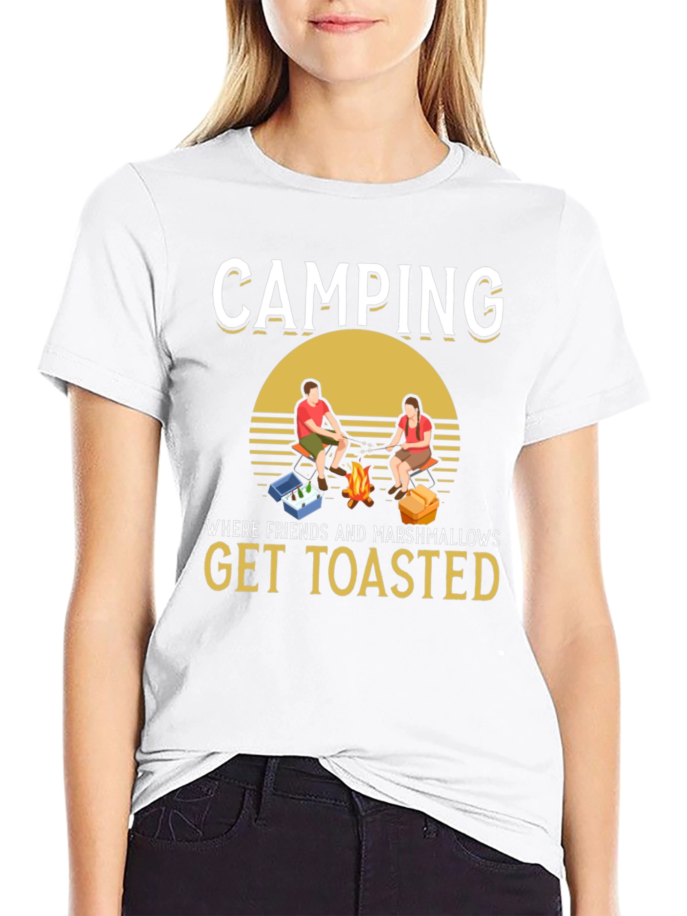 Camping Friends & Marshmallows Toasted Graphic Tee