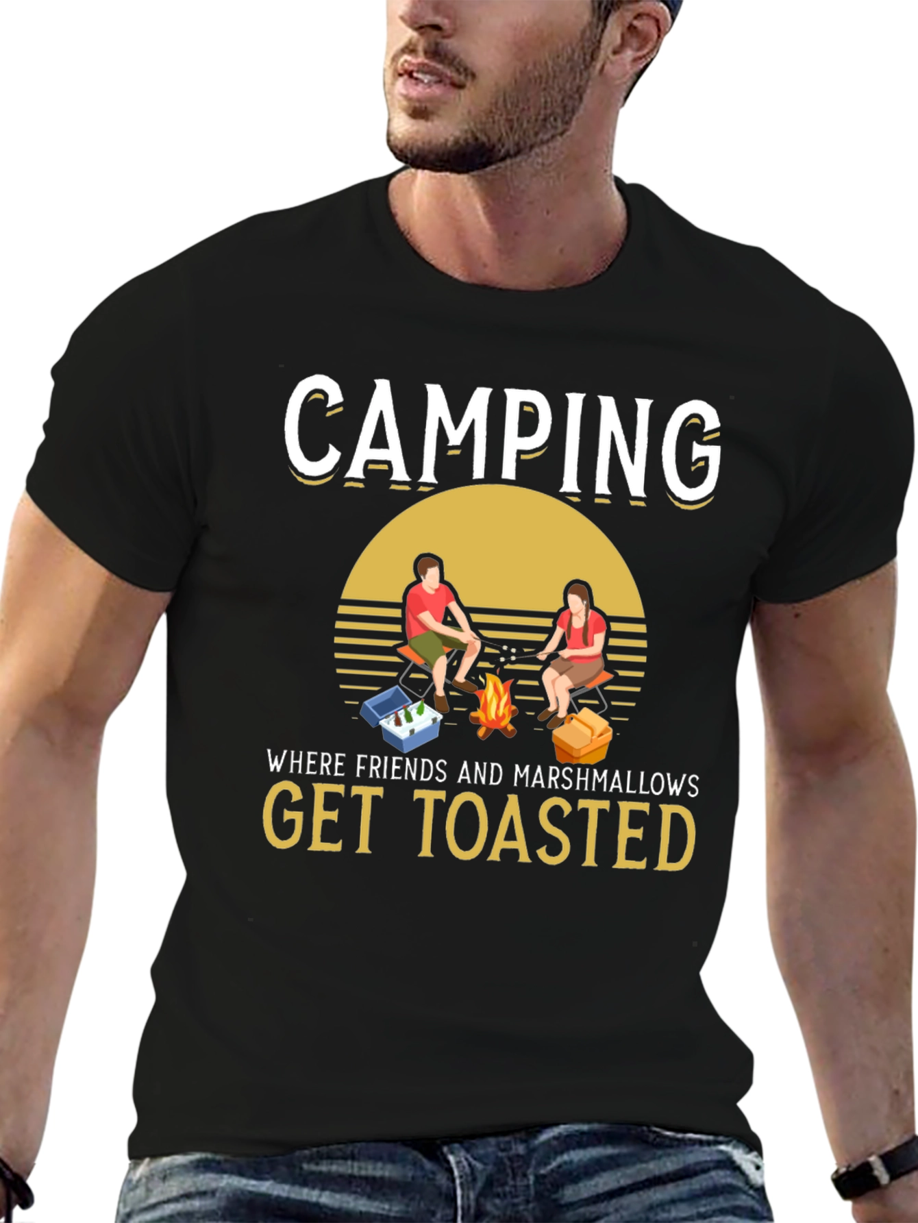 Camping Friends & Marshmallows Toasted Graphic Tee
