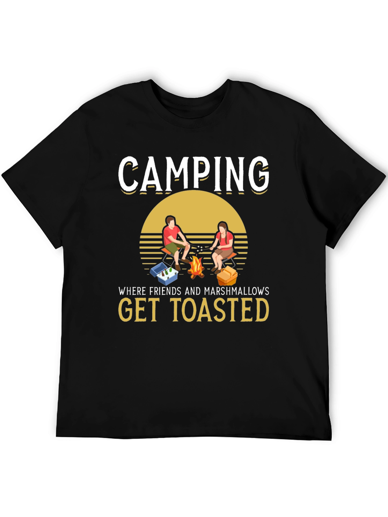 Camping Friends & Marshmallows Toasted Graphic Tee