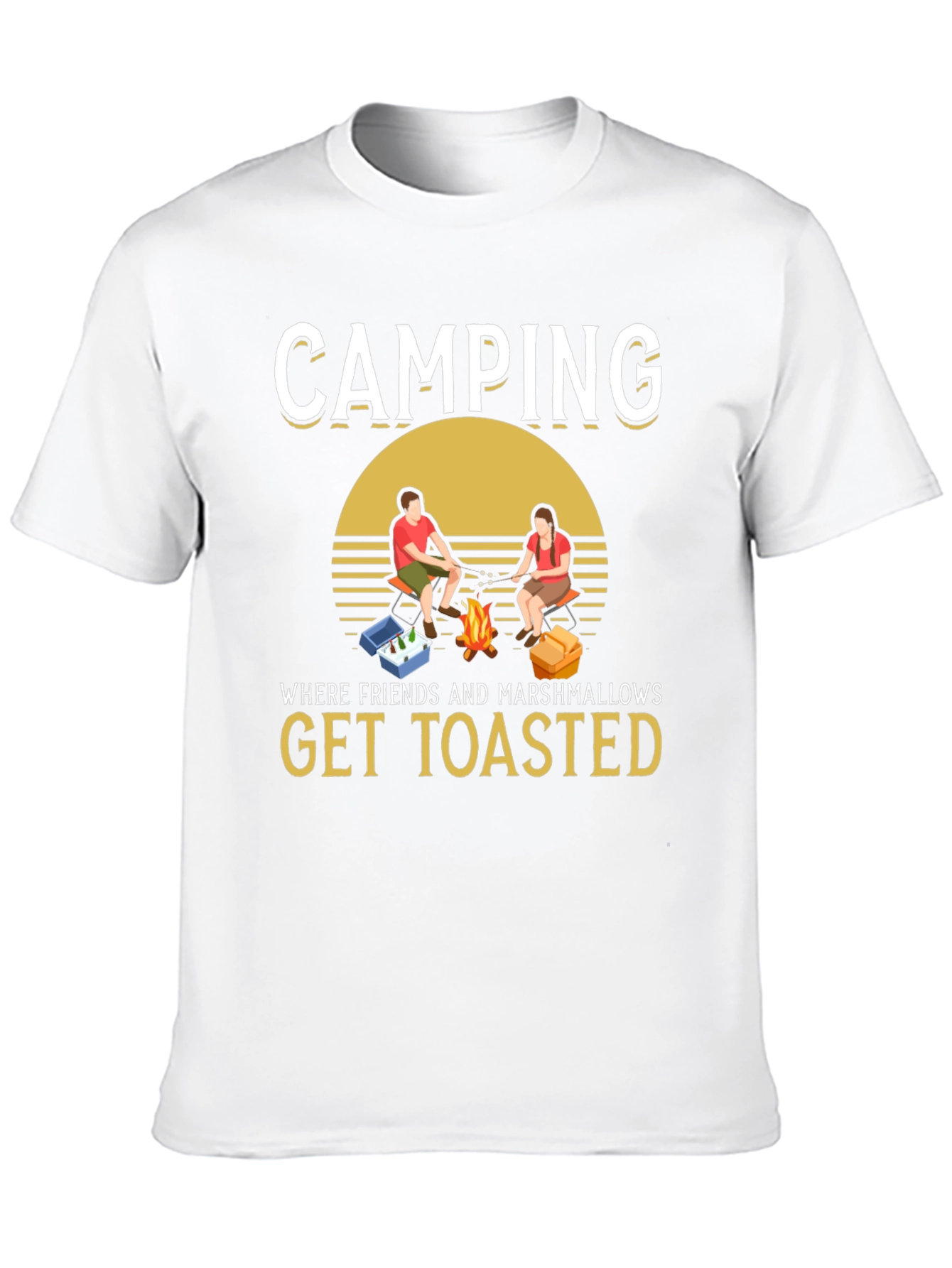 Camping Friends & Marshmallows Toasted Graphic Tee