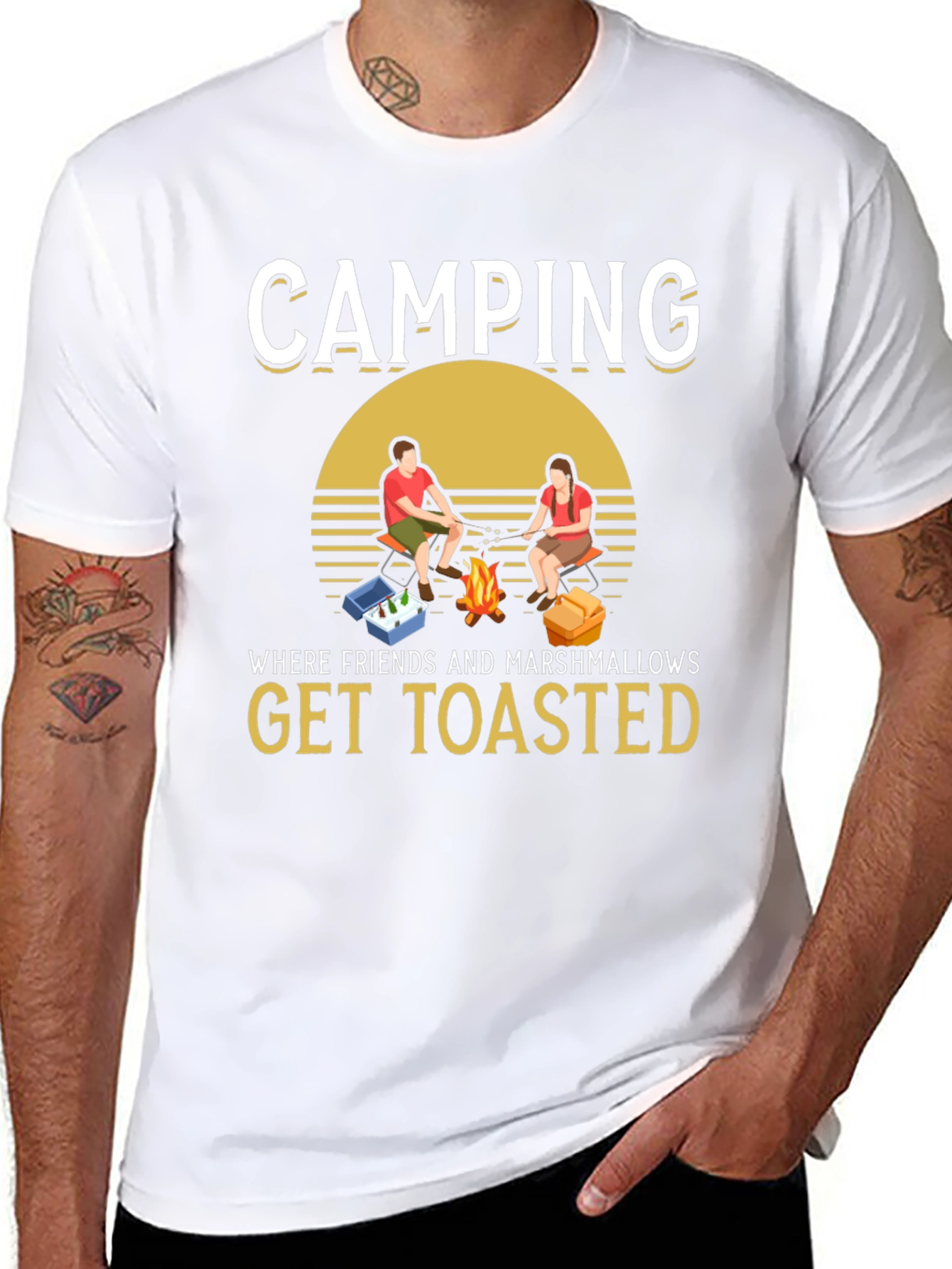 Camping Friends & Marshmallows Toasted Graphic Tee