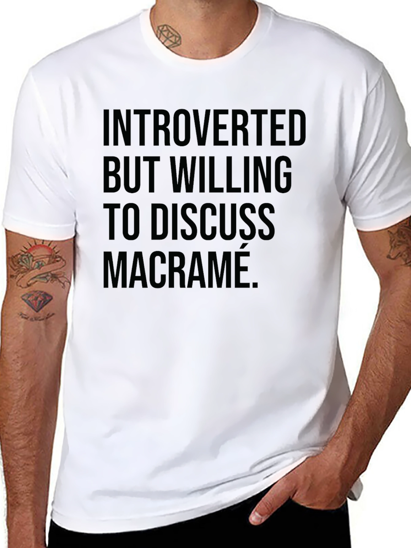 Introverted Macrame T-Shirt - Funny Statement Tee