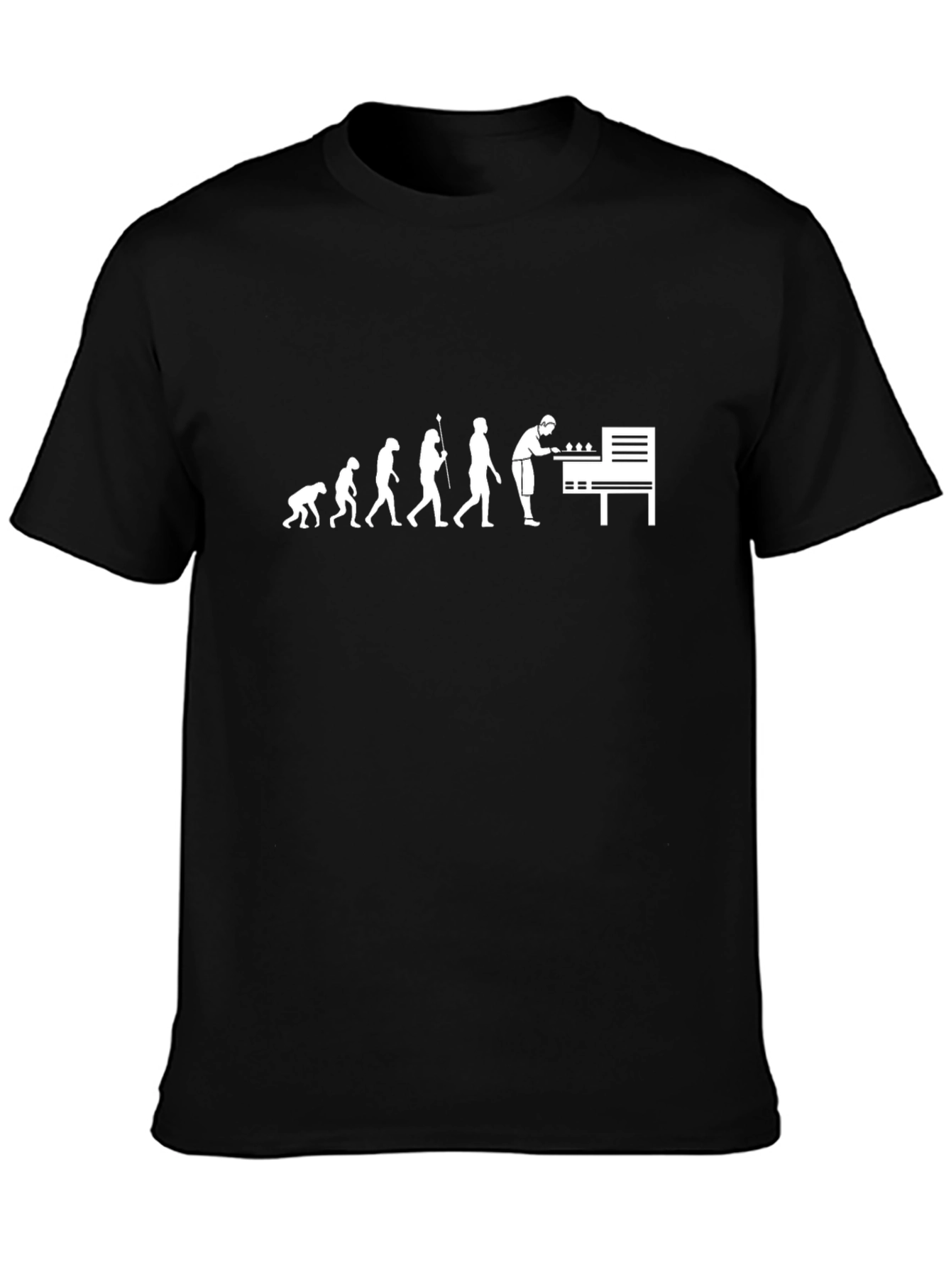Evolution of Foosball Player Graphic Tee - Black