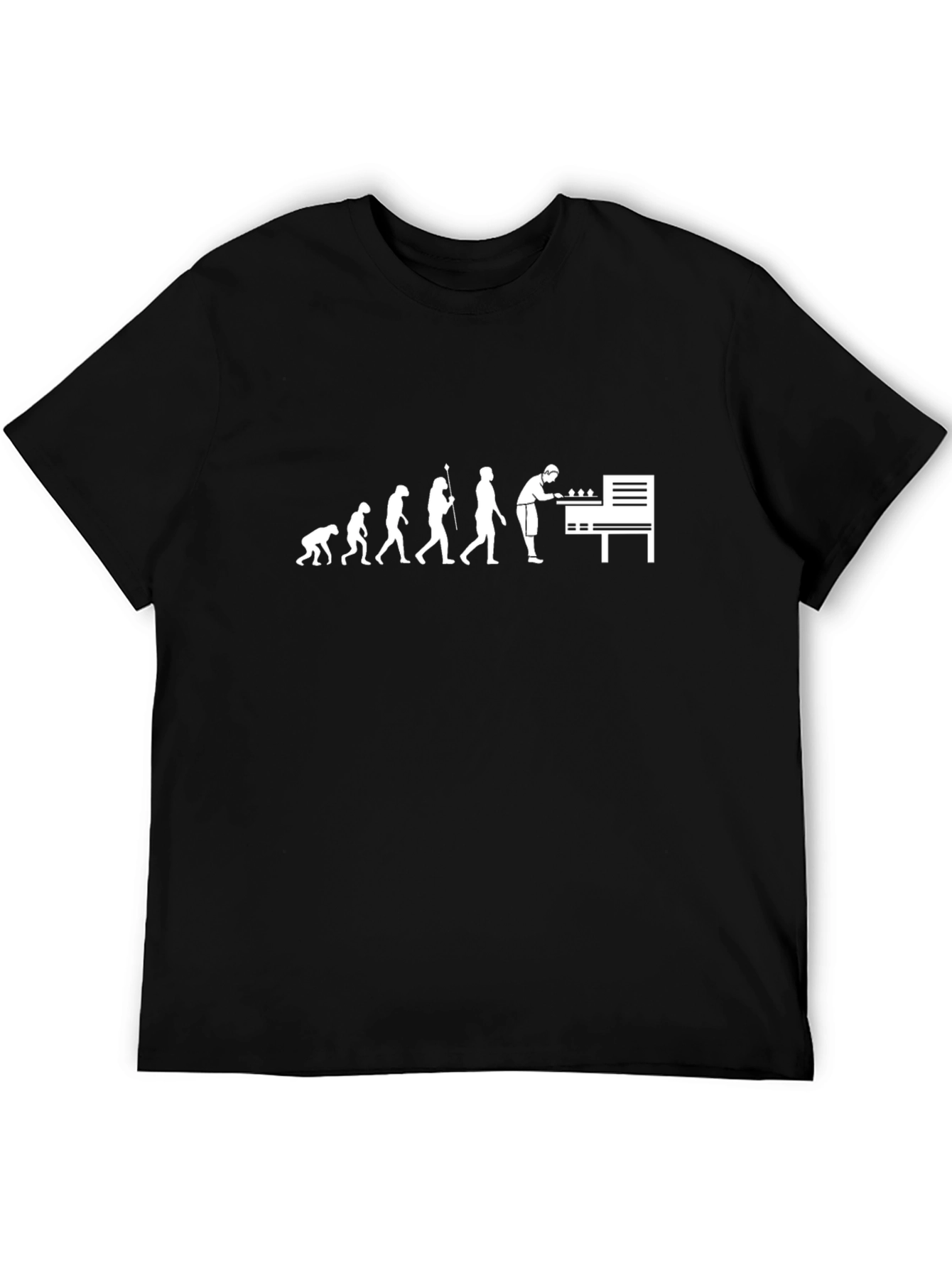 Evolution of Foosball Player Graphic Tee - Black