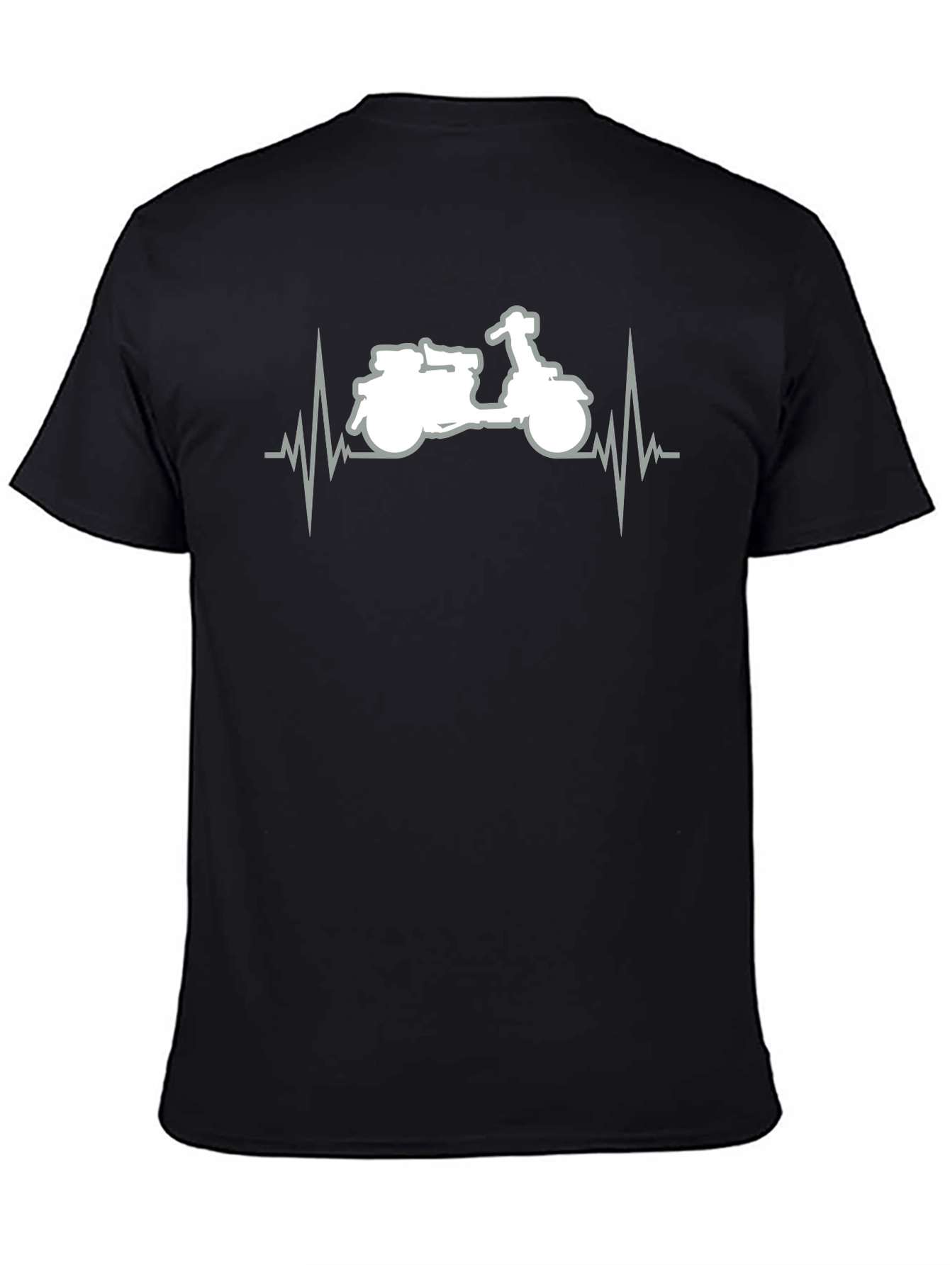 Motorcycle Heartbeat Graphic T-Shirt - Ride in Style!