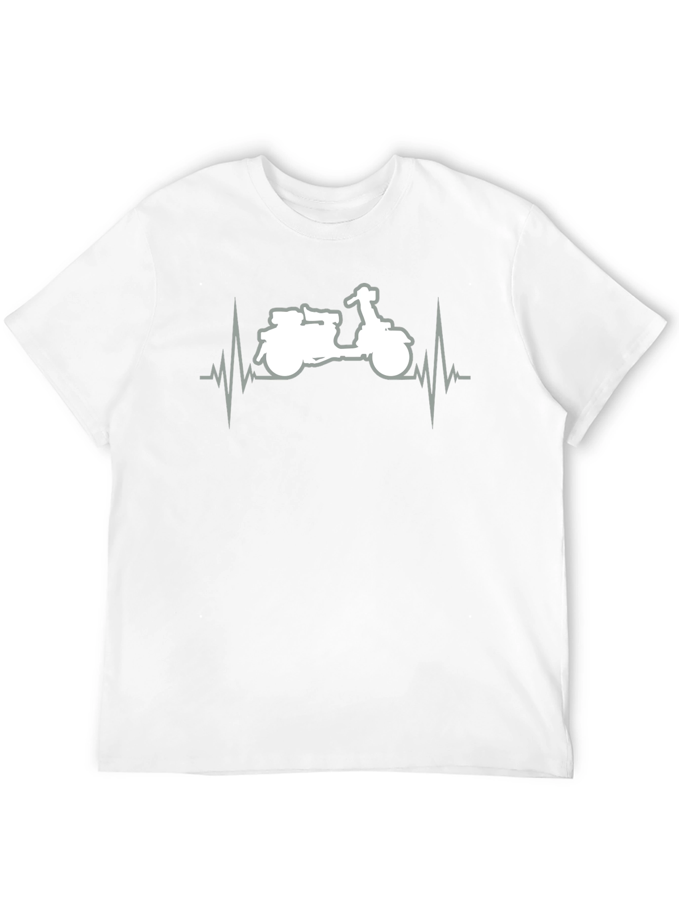 Motorcycle Heartbeat Graphic T-Shirt - Ride in Style!