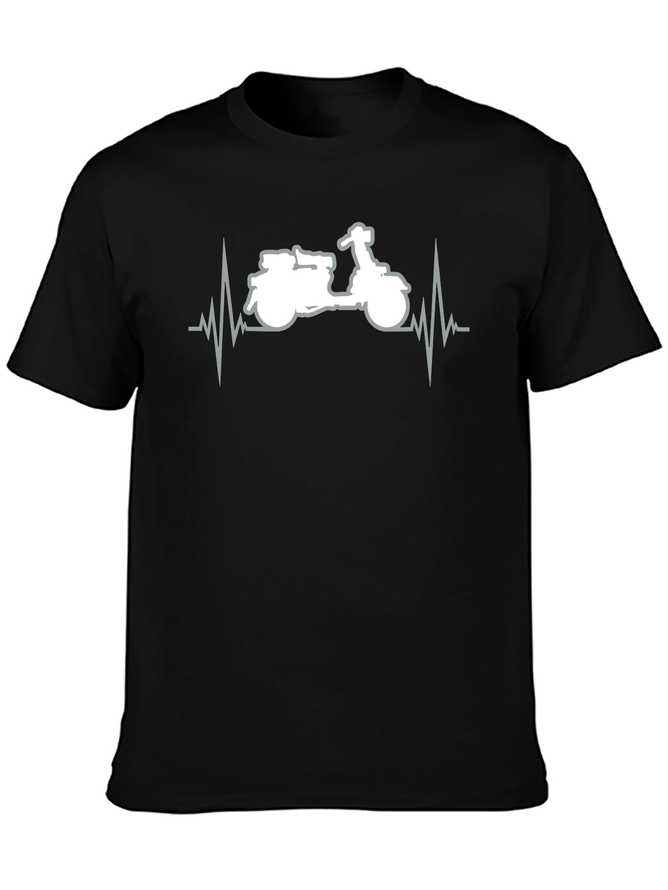 Motorcycle Heartbeat Graphic T-Shirt - Ride in Style!