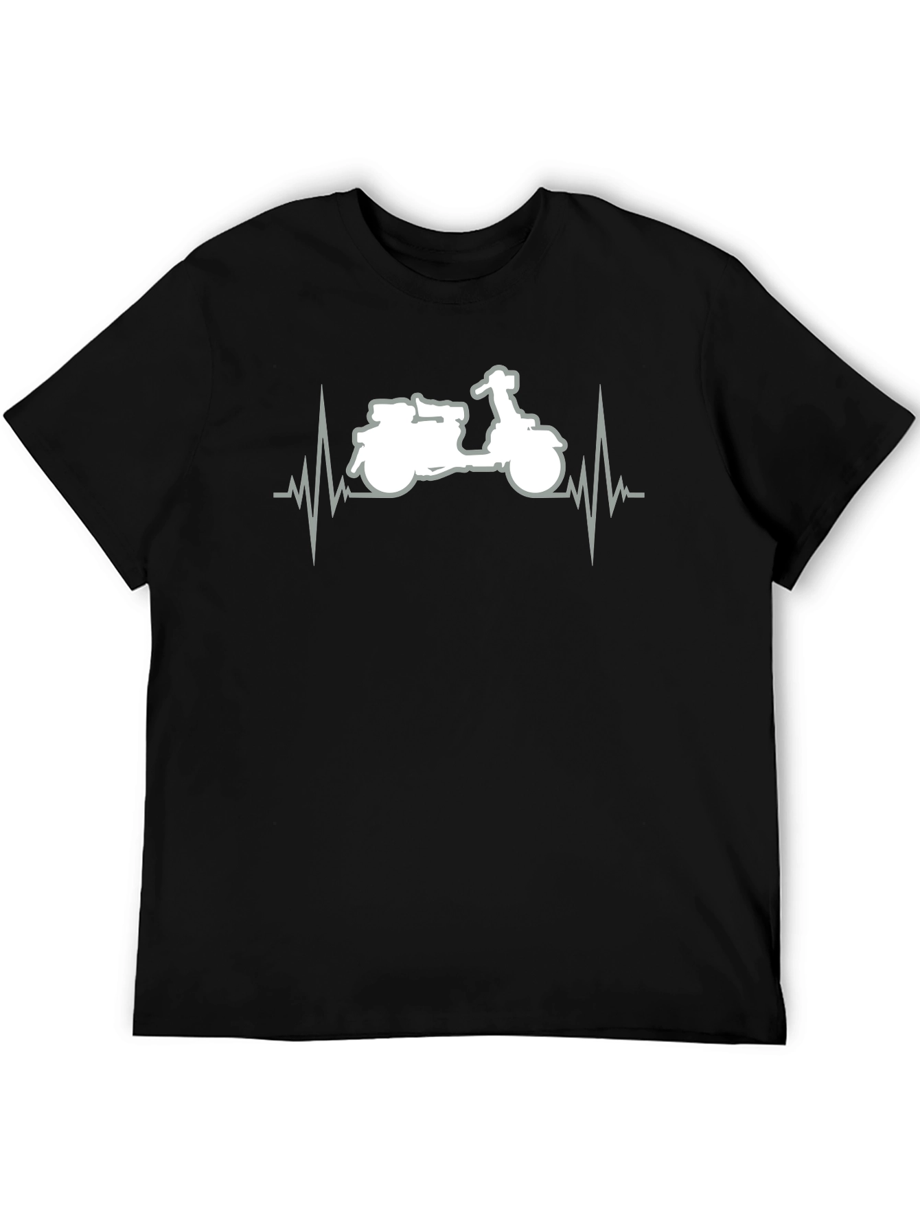 Motorcycle Heartbeat Graphic T-Shirt - Ride in Style!