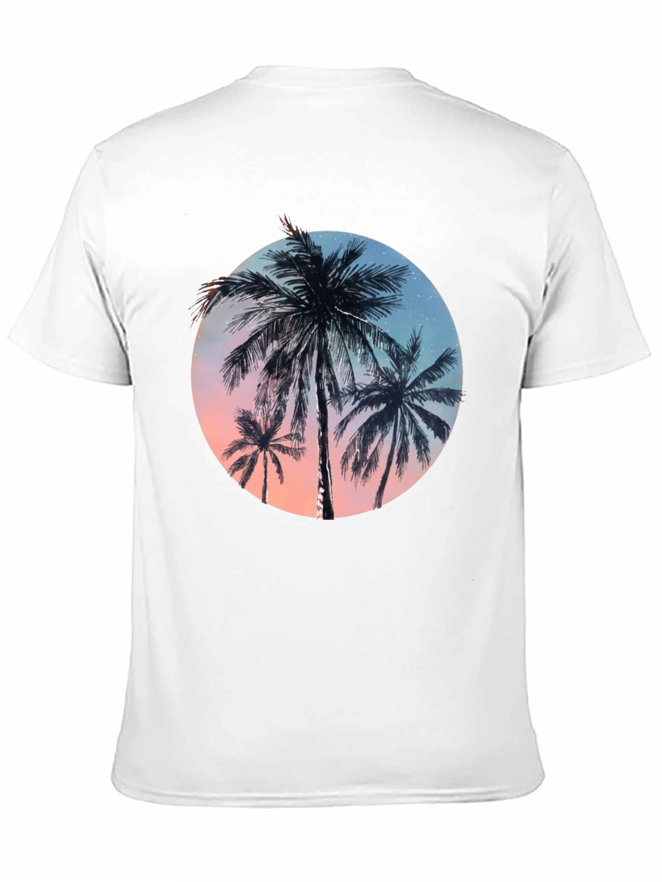 Tropical Palm Tree Graphic Tee - Black T-Shirt