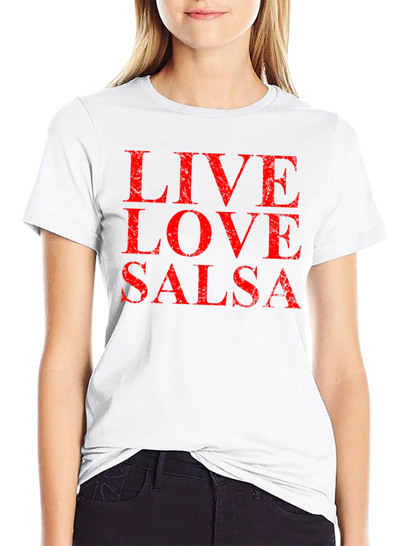 Live Love Salsa Black Graphic T-Shirt