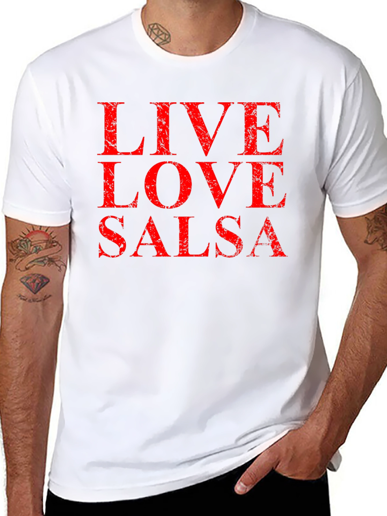 Live Love Salsa Black Graphic T-Shirt
