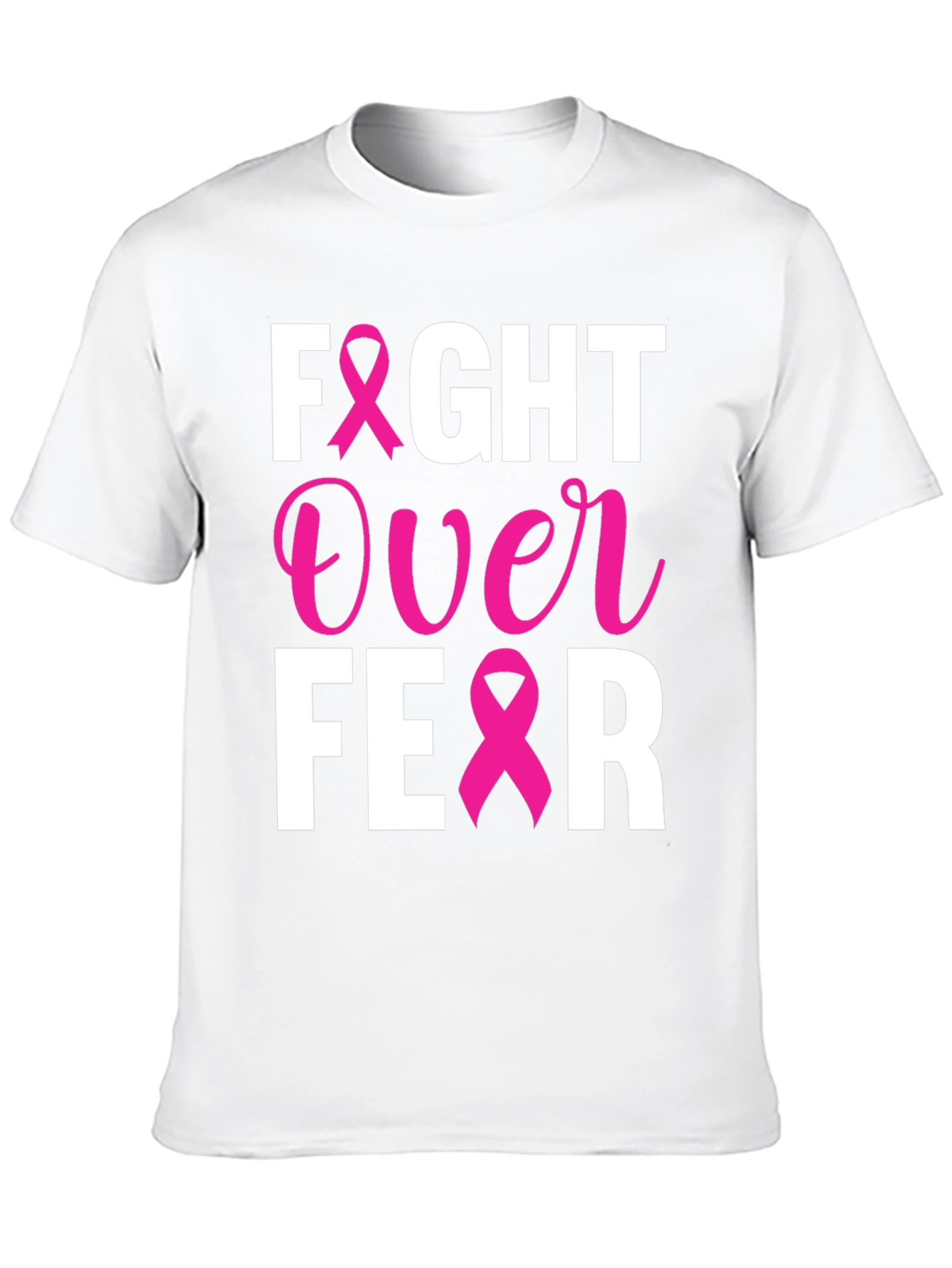 Fight Over Fear Breast Cancer Awareness T-Shirt
