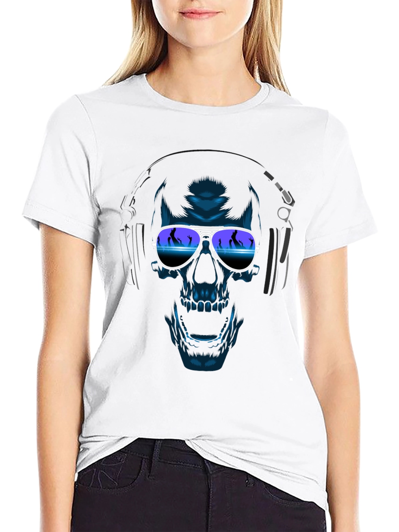Skull With Headphones T-Shirt