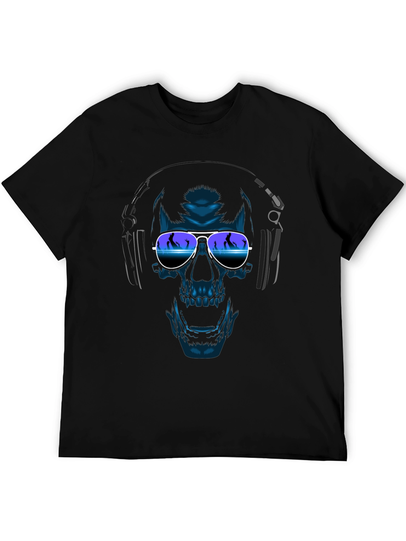 Skull With Headphones T-Shirt