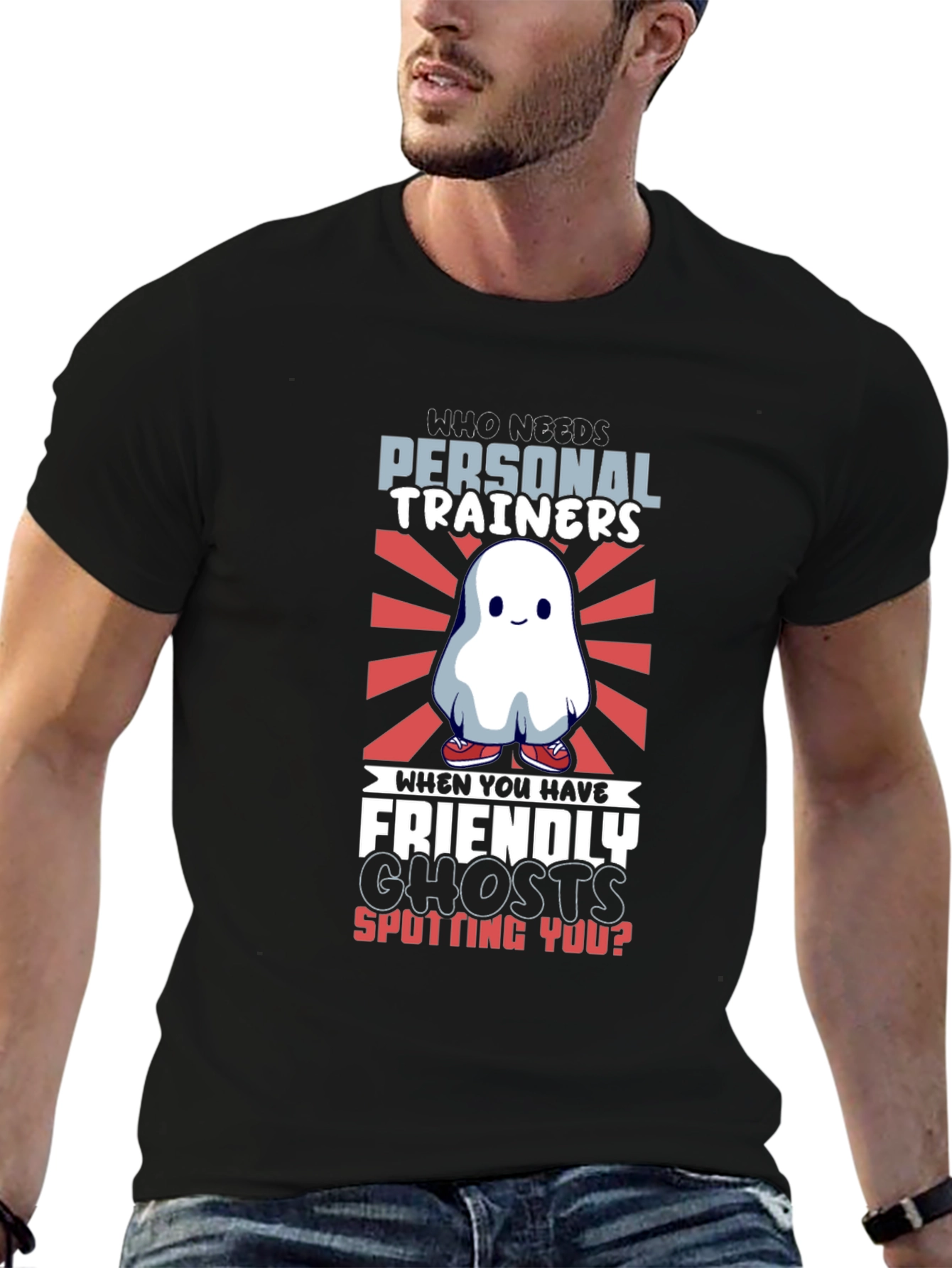 Funny Ghost Gym T-Shirt - Personal Trainers