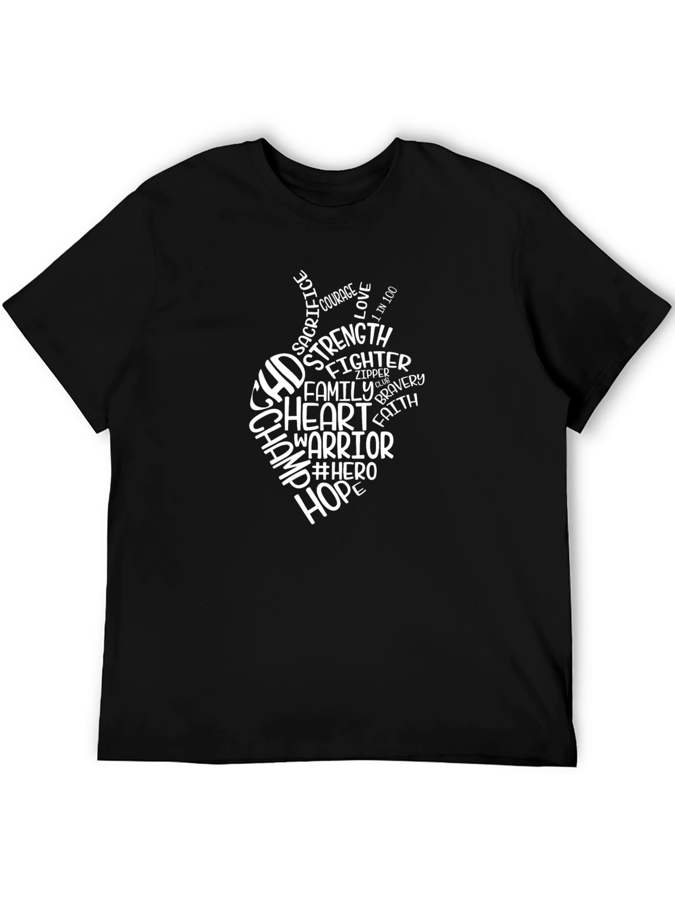 CHD Heart Warrior T-Shirt - Black