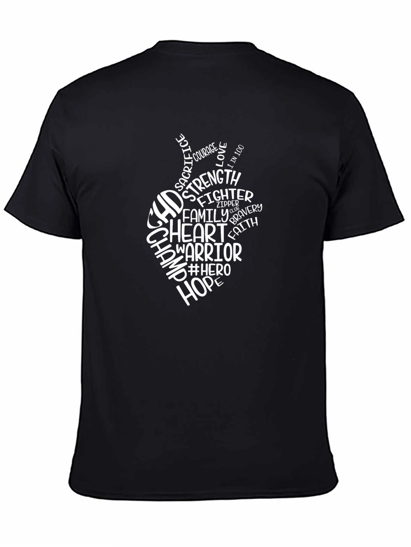 CHD Heart Warrior T-Shirt - Black
