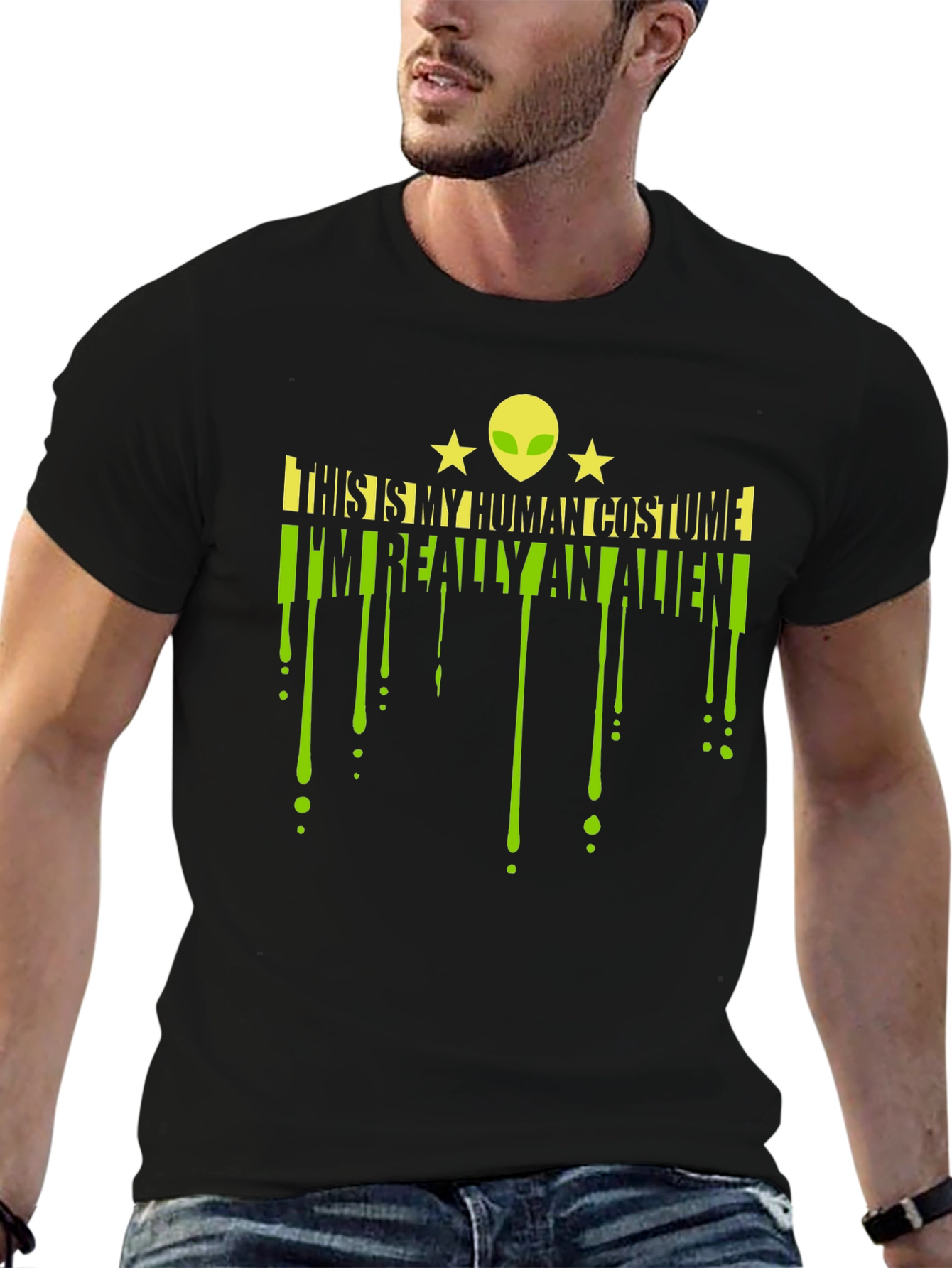 Alien Costume T-Shirt - Funny Halloween Graphic Tee