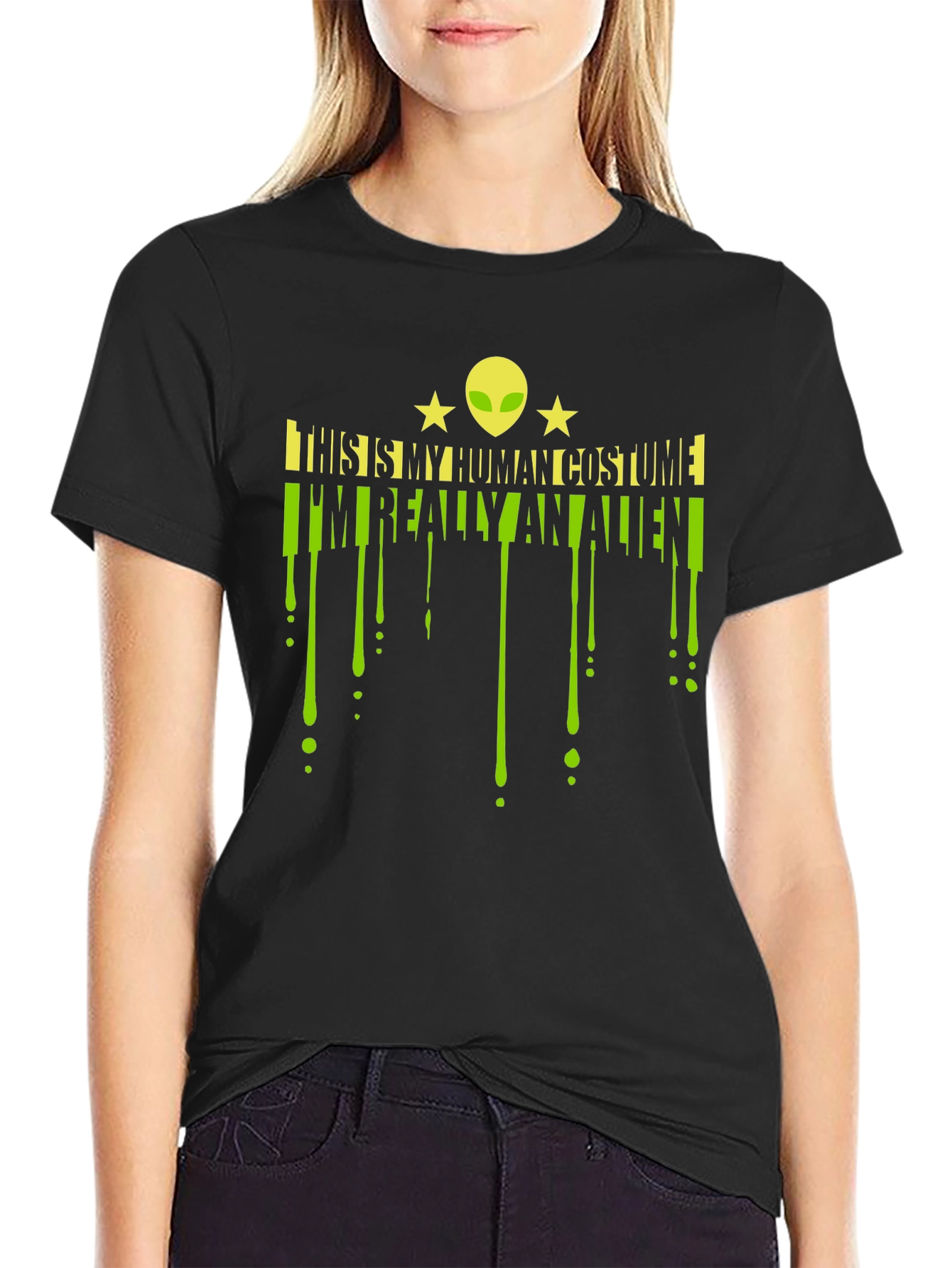 Alien Costume T-Shirt - Funny Halloween Graphic Tee