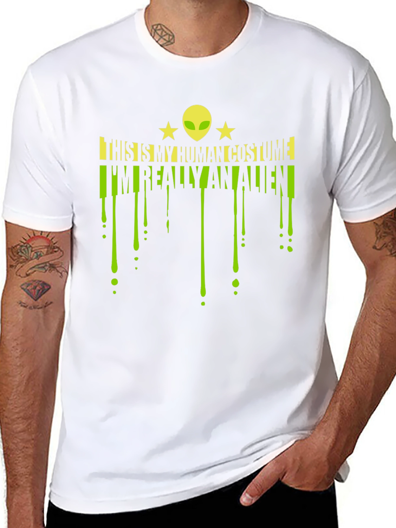 Alien Costume T-Shirt - Funny Halloween Graphic Tee