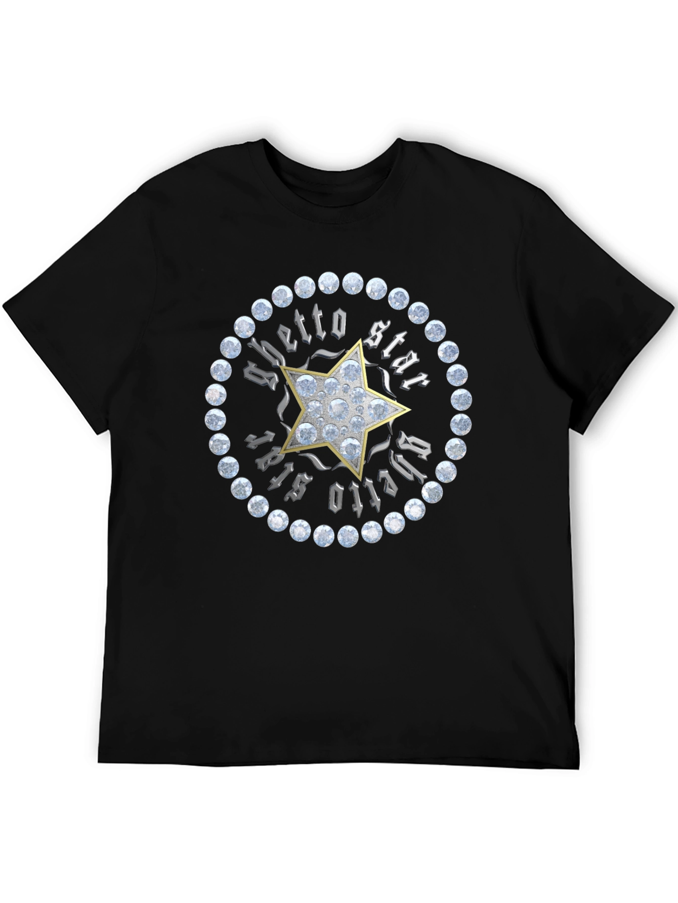 Ghetto Star Graphic Print Mens T-Shirt