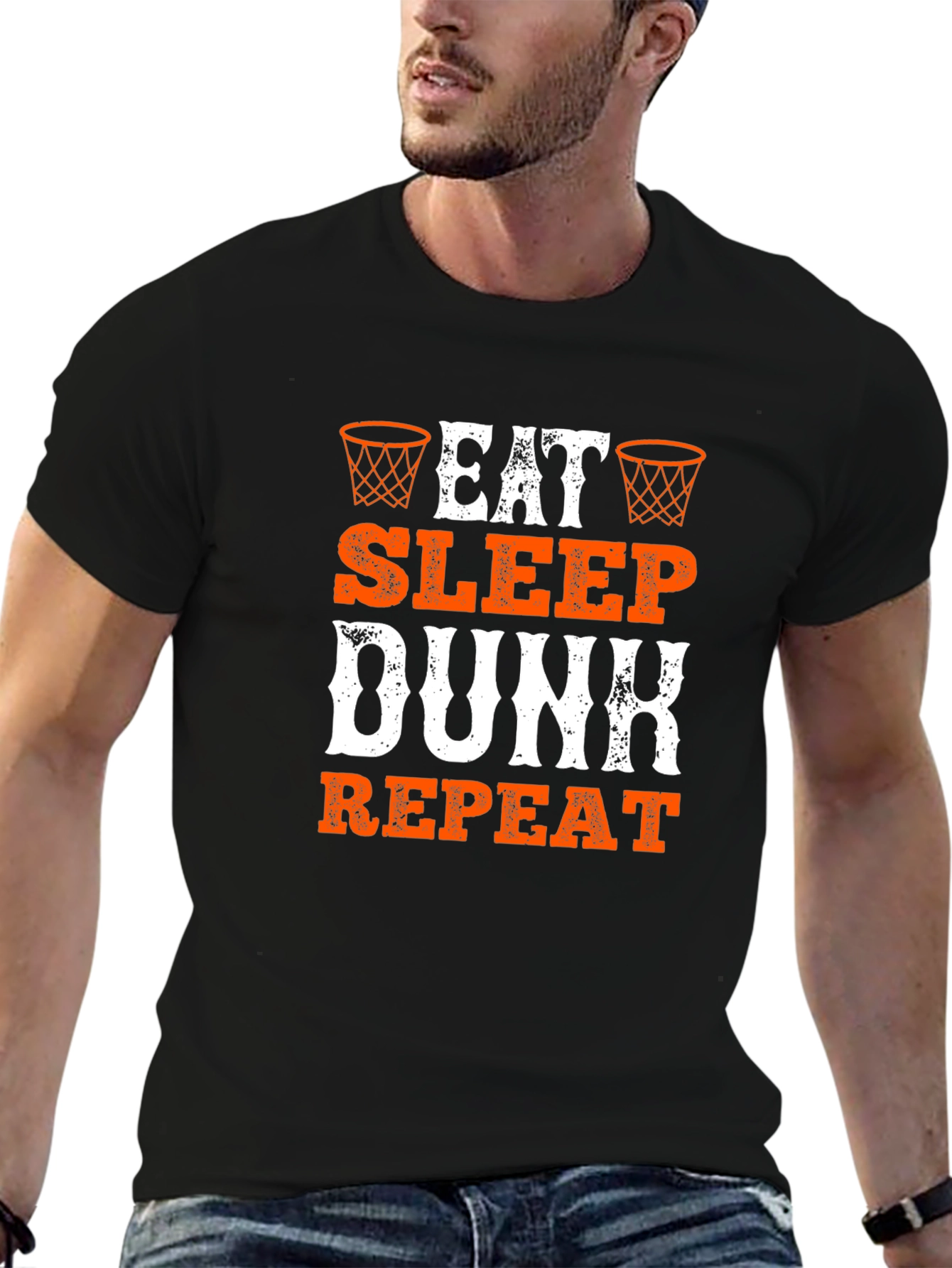 Eat Sleep Dunk Repeat T-Shirt - Basketball Player Tee