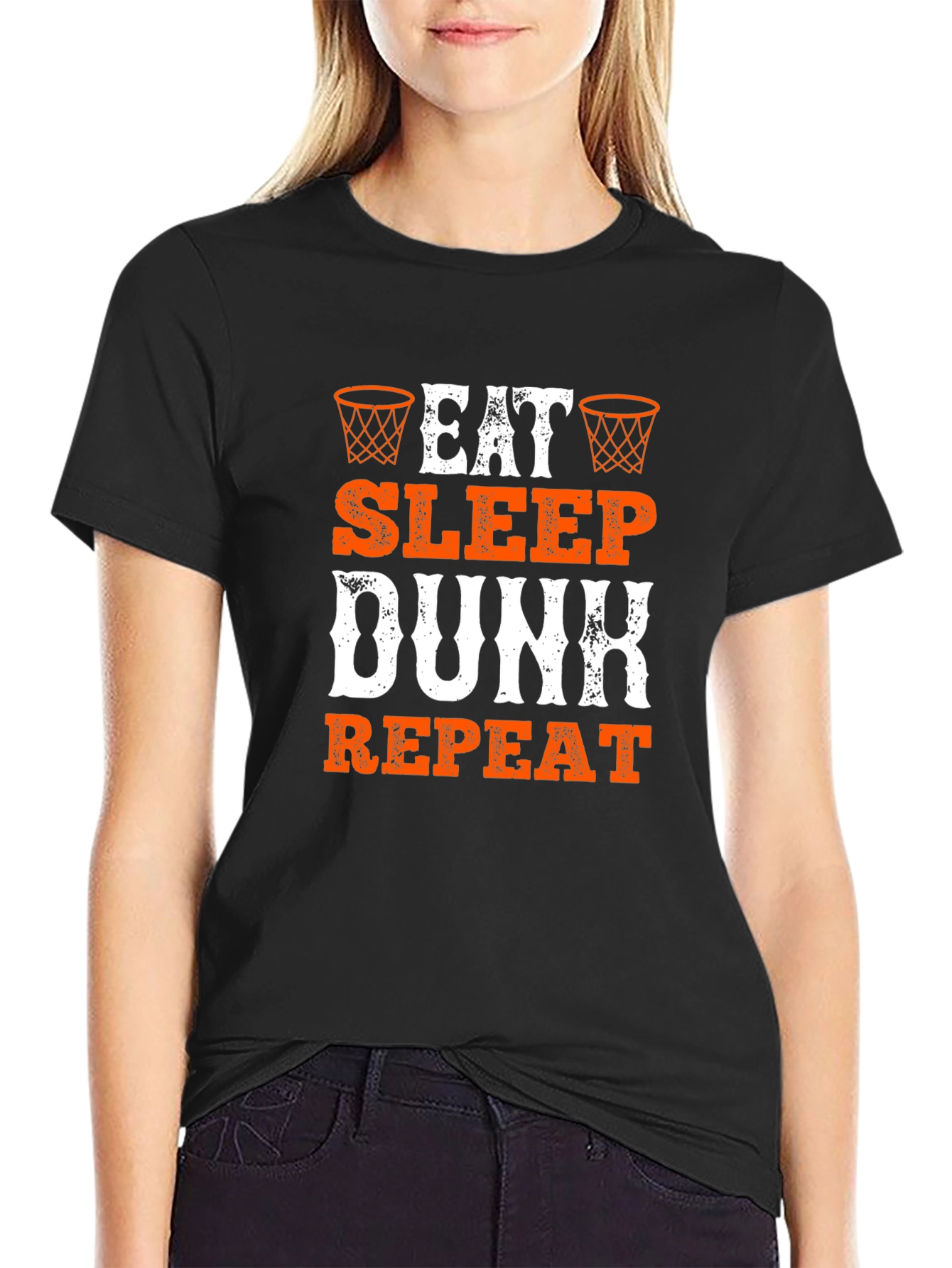 Eat Sleep Dunk Repeat T-Shirt - Basketball Player Tee