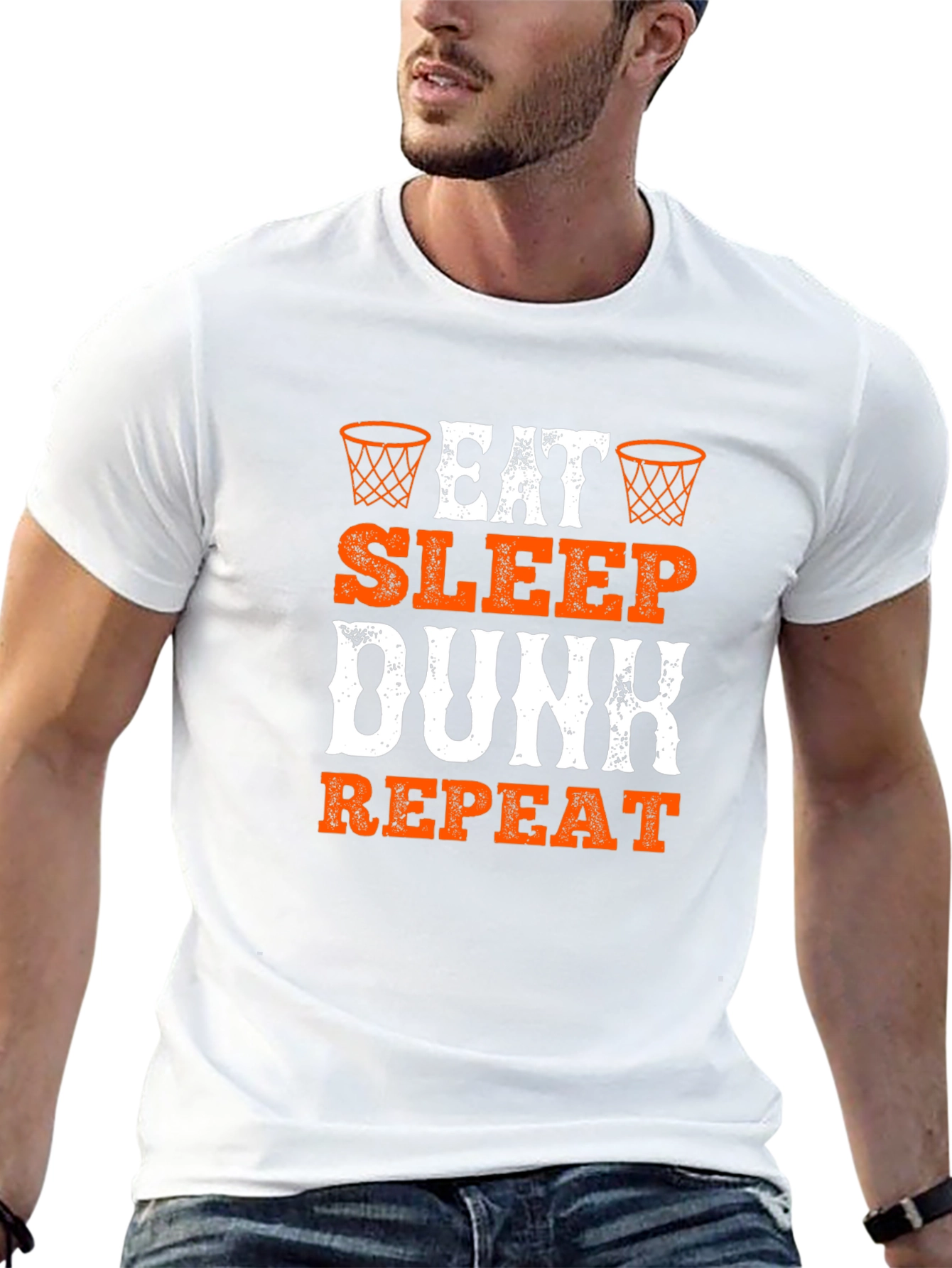 Eat Sleep Dunk Repeat T-Shirt - Basketball Player Tee