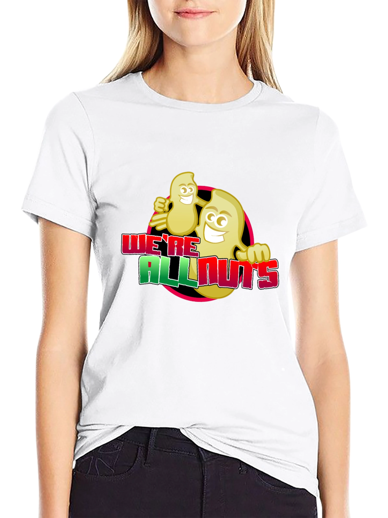Were All Nuts T-Shirt - Funny Cartoon Graphic Tee