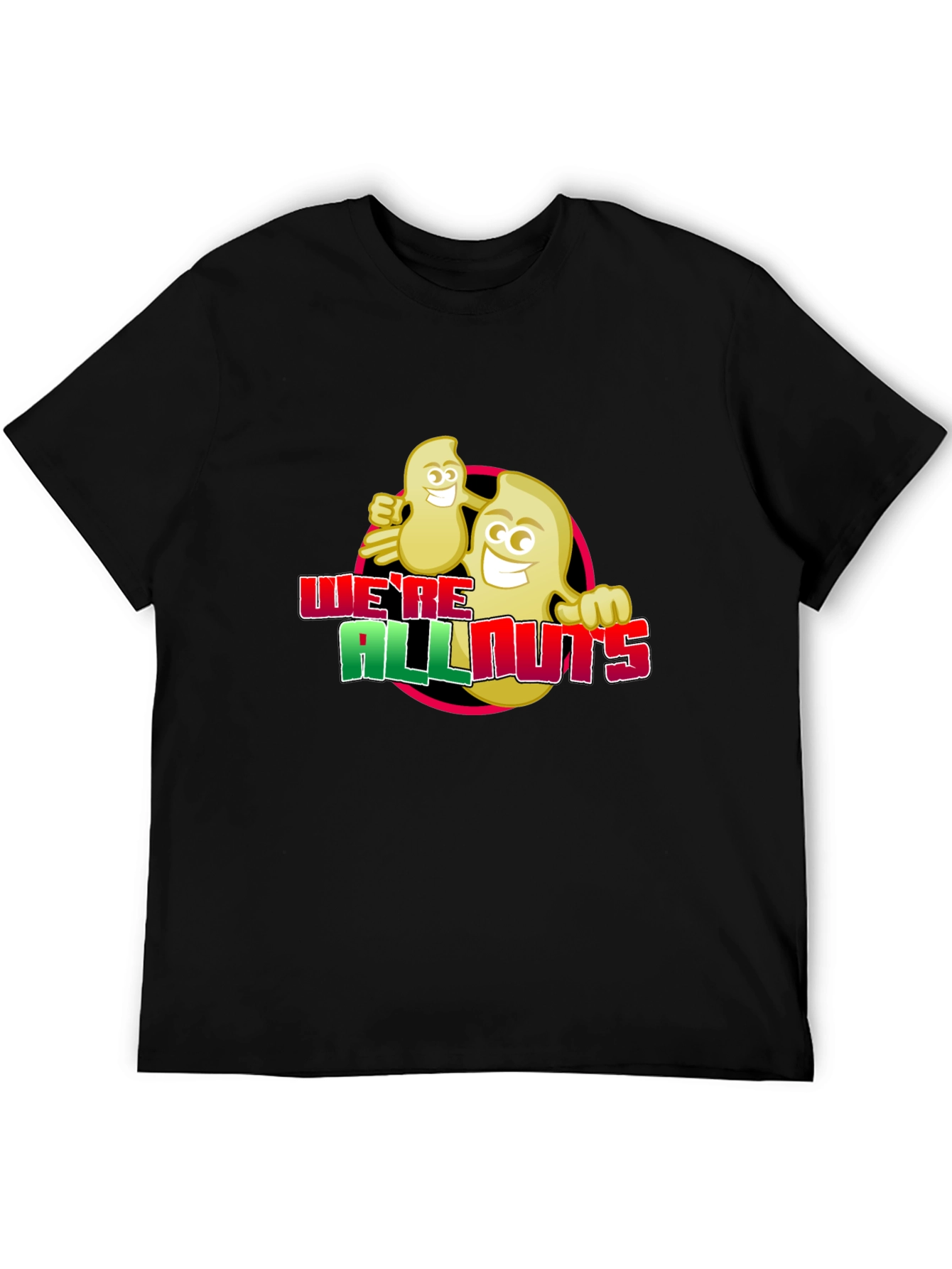 Were All Nuts T-Shirt - Funny Cartoon Graphic Tee