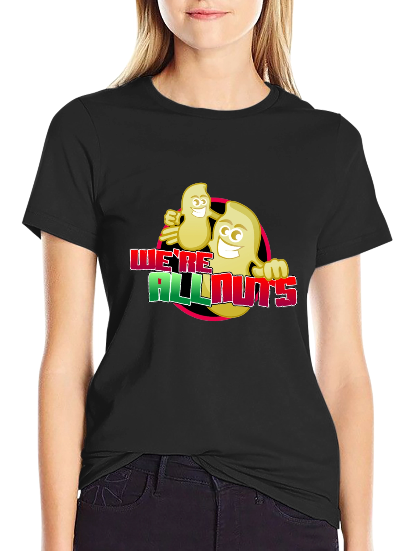 Were All Nuts T-Shirt - Funny Cartoon Graphic Tee