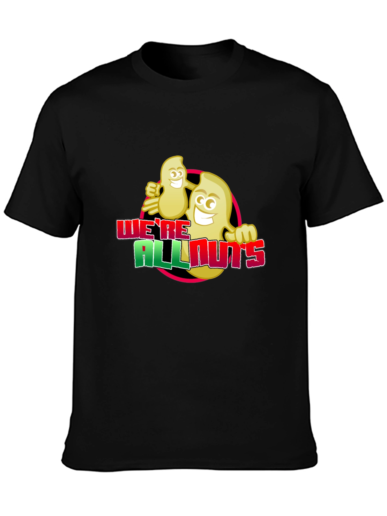 Were All Nuts T-Shirt - Funny Cartoon Graphic Tee