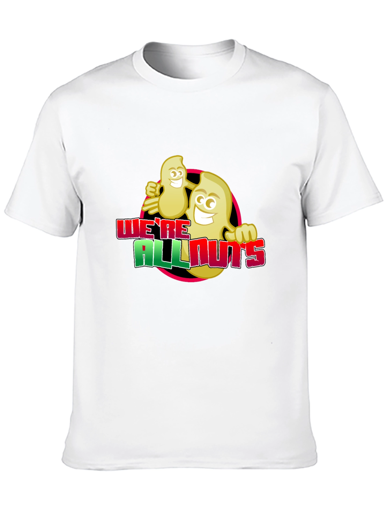 Were All Nuts T-Shirt - Funny Cartoon Graphic Tee