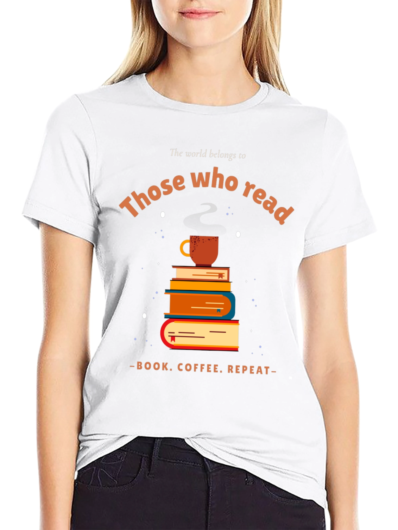 Book Lover T-Shirt: Read Coffee Repeat