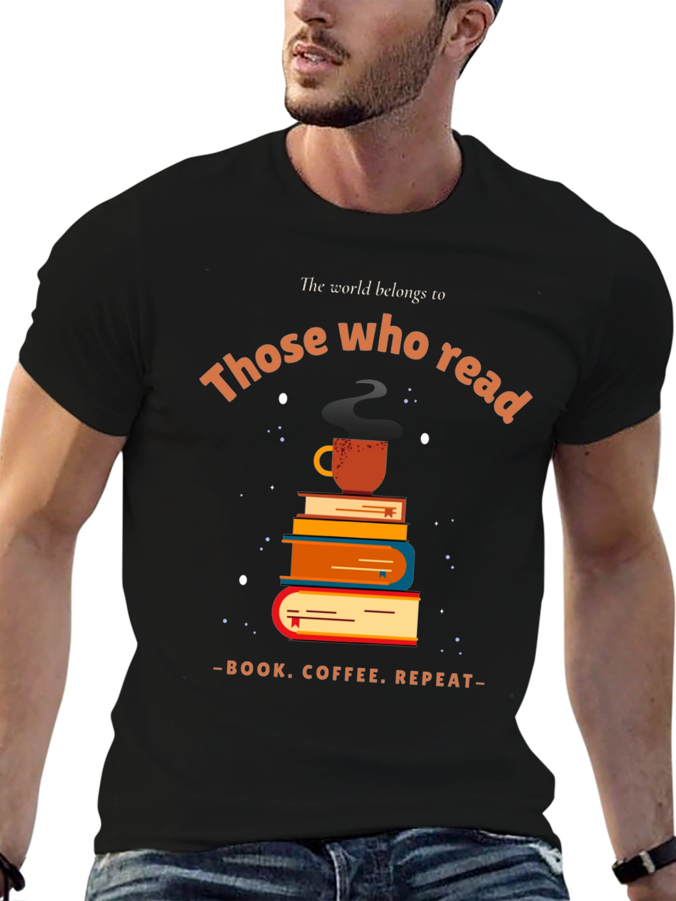 Book Lover T-Shirt: Read Coffee Repeat
