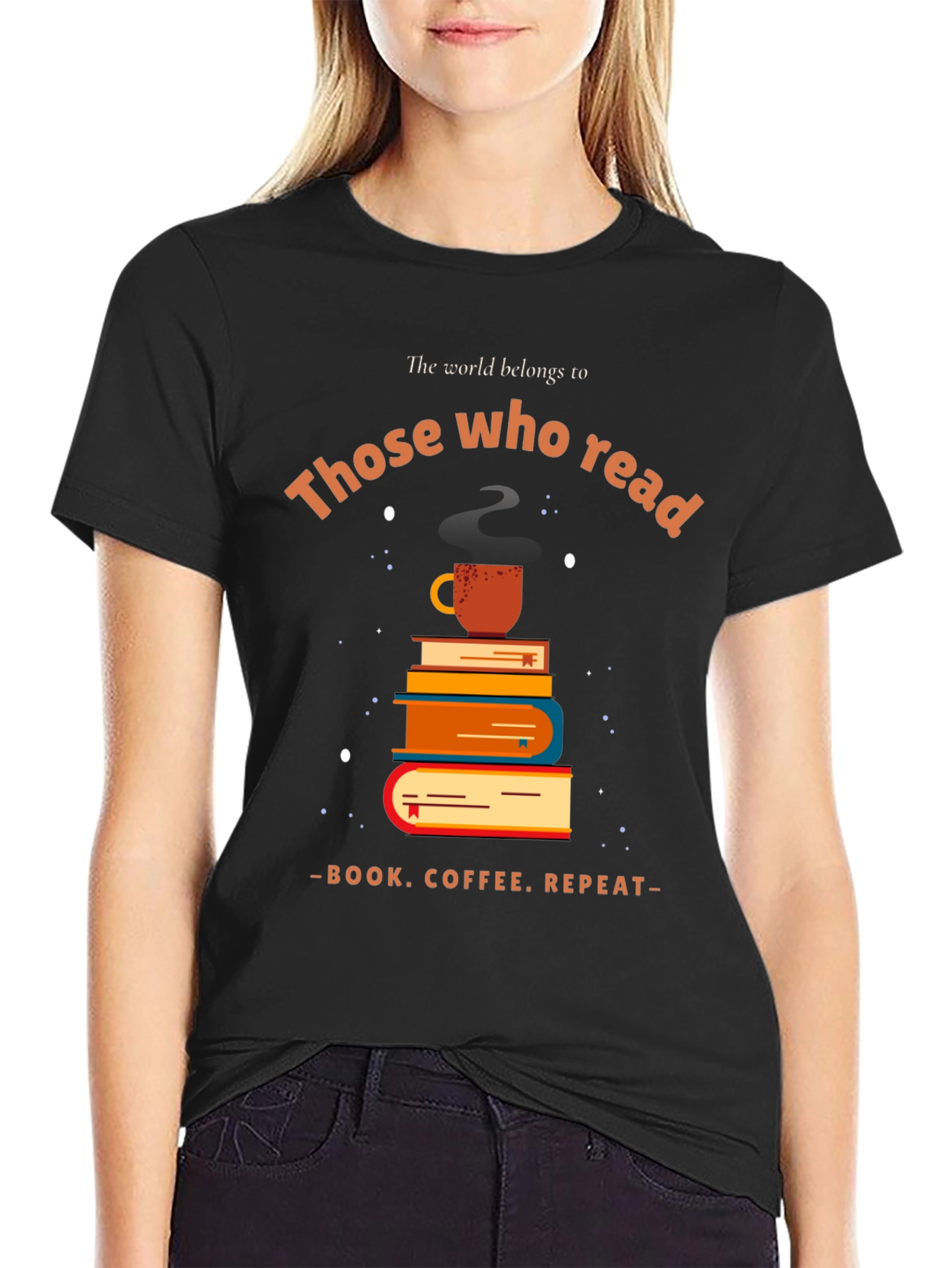 Book Lover T-Shirt: Read Coffee Repeat